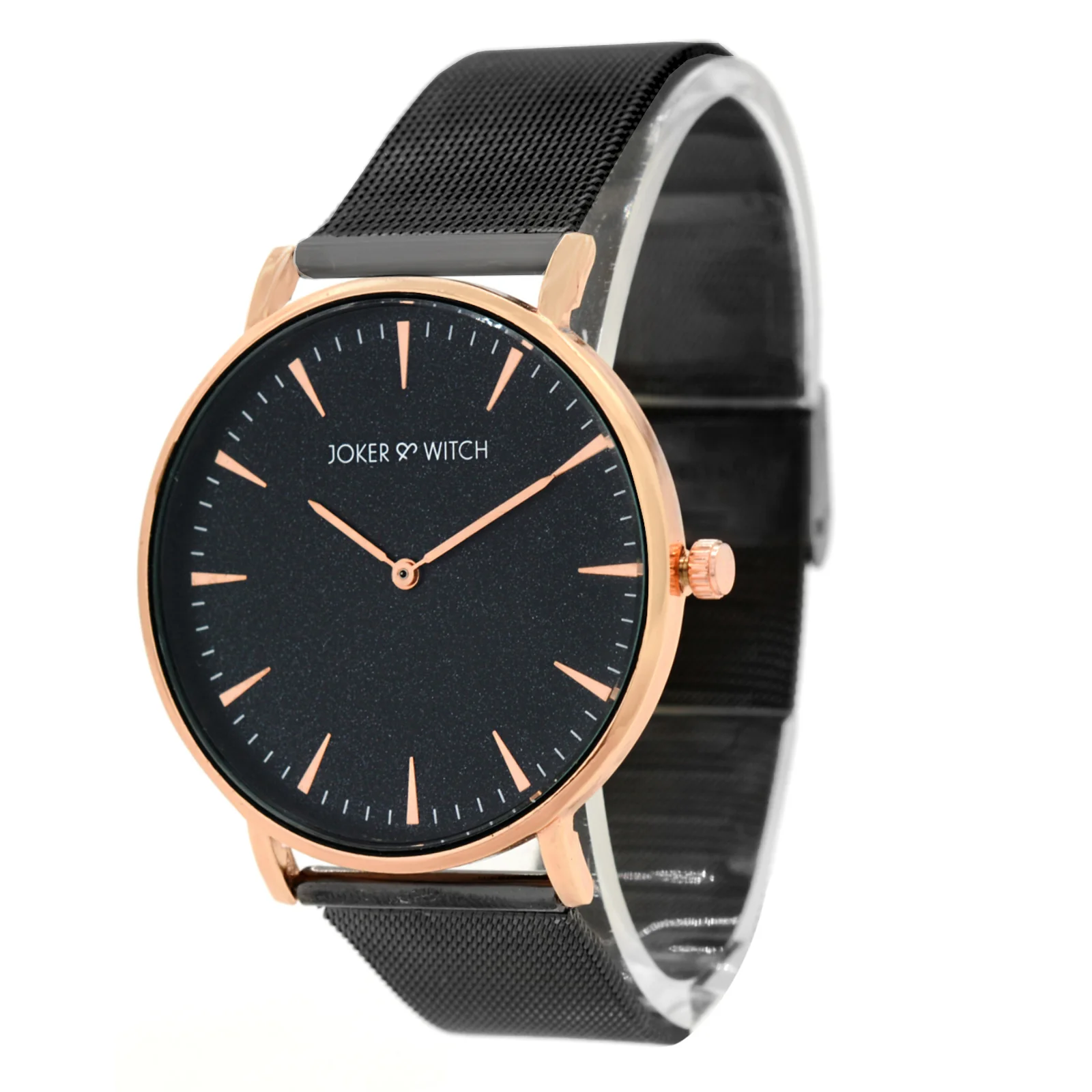 Aimee Black Large Dial Mesh Strap Men's Watch - Image 2