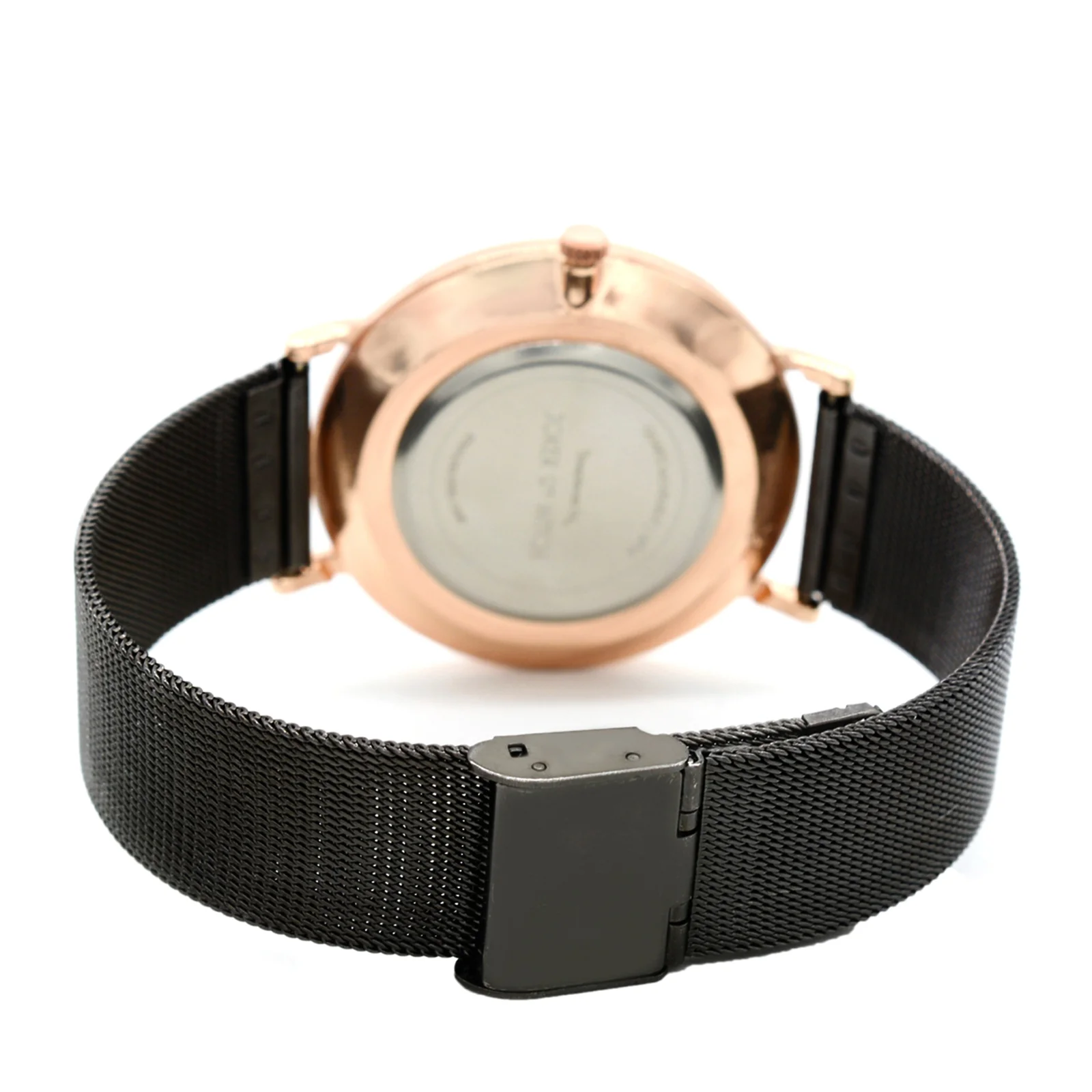 Aimee Black Large Dial Mesh Strap Men's Watch - Image 4