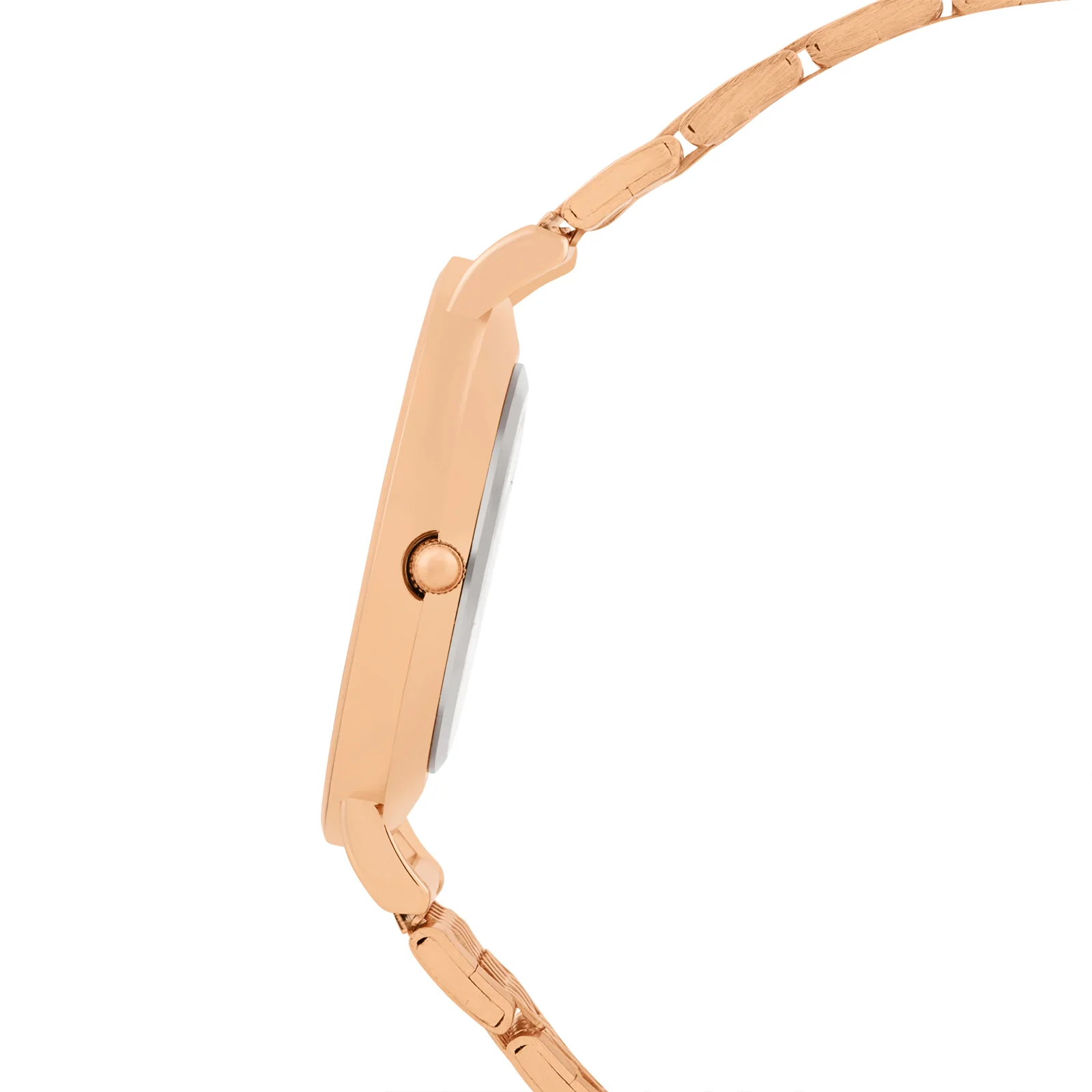 Aimee Beige Large Dial Rose Gold Linked Chain Strap Women's Watch - Image 5
