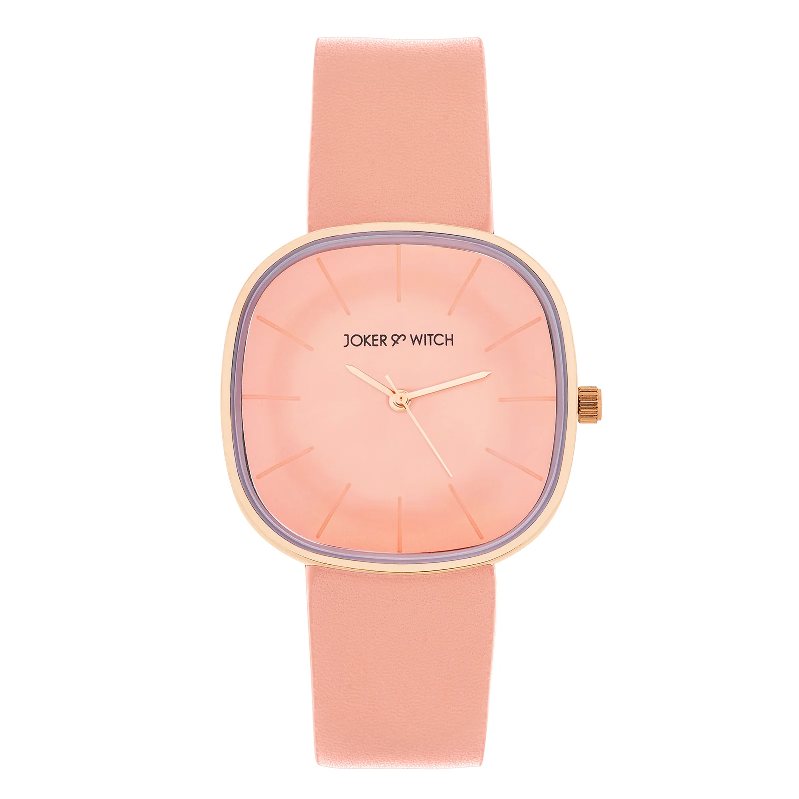 Albin Pink Large Square Dial PU Strap Women's Watch - Image 3