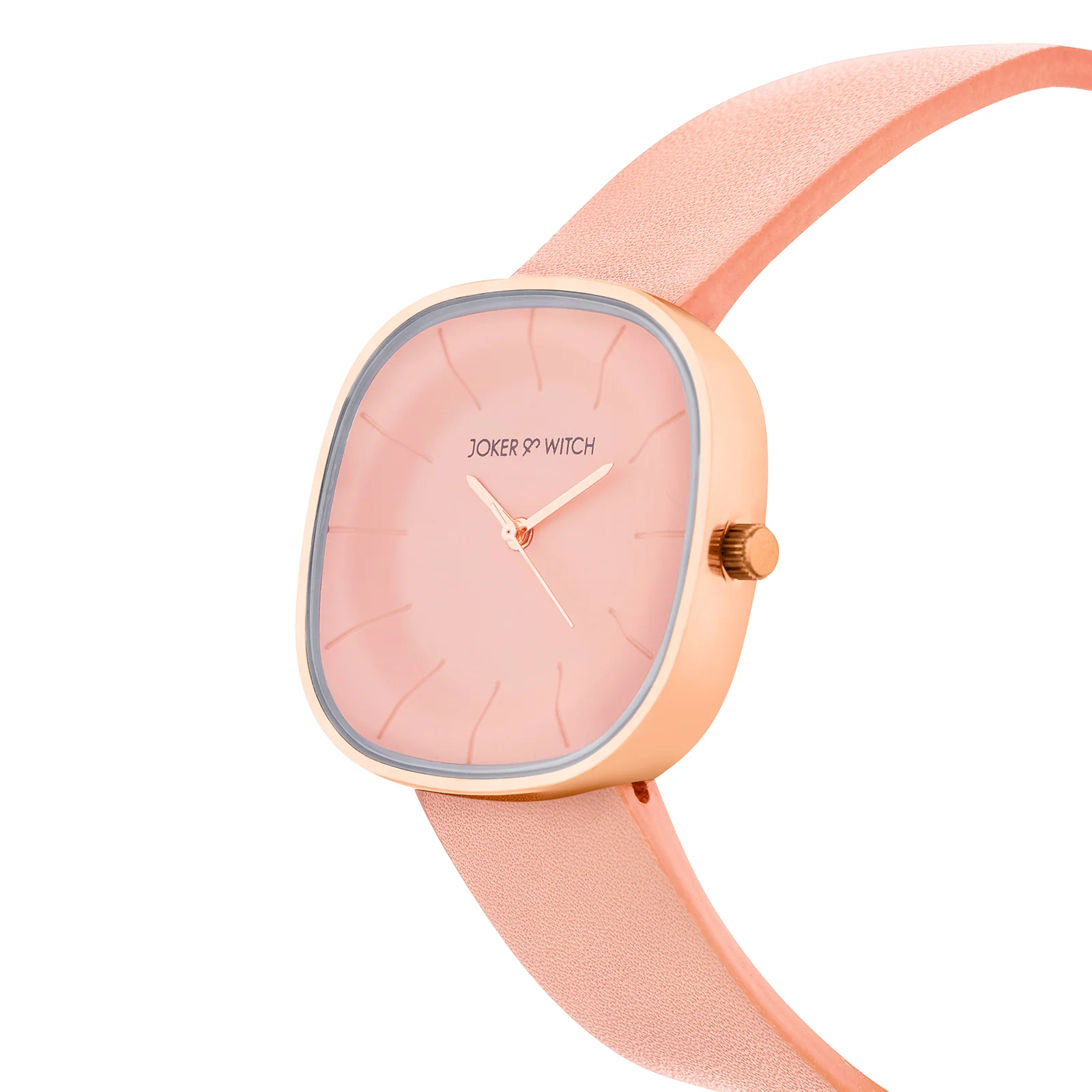 Albin Pink Large Square Dial PU Strap Women's Watch - Image 4