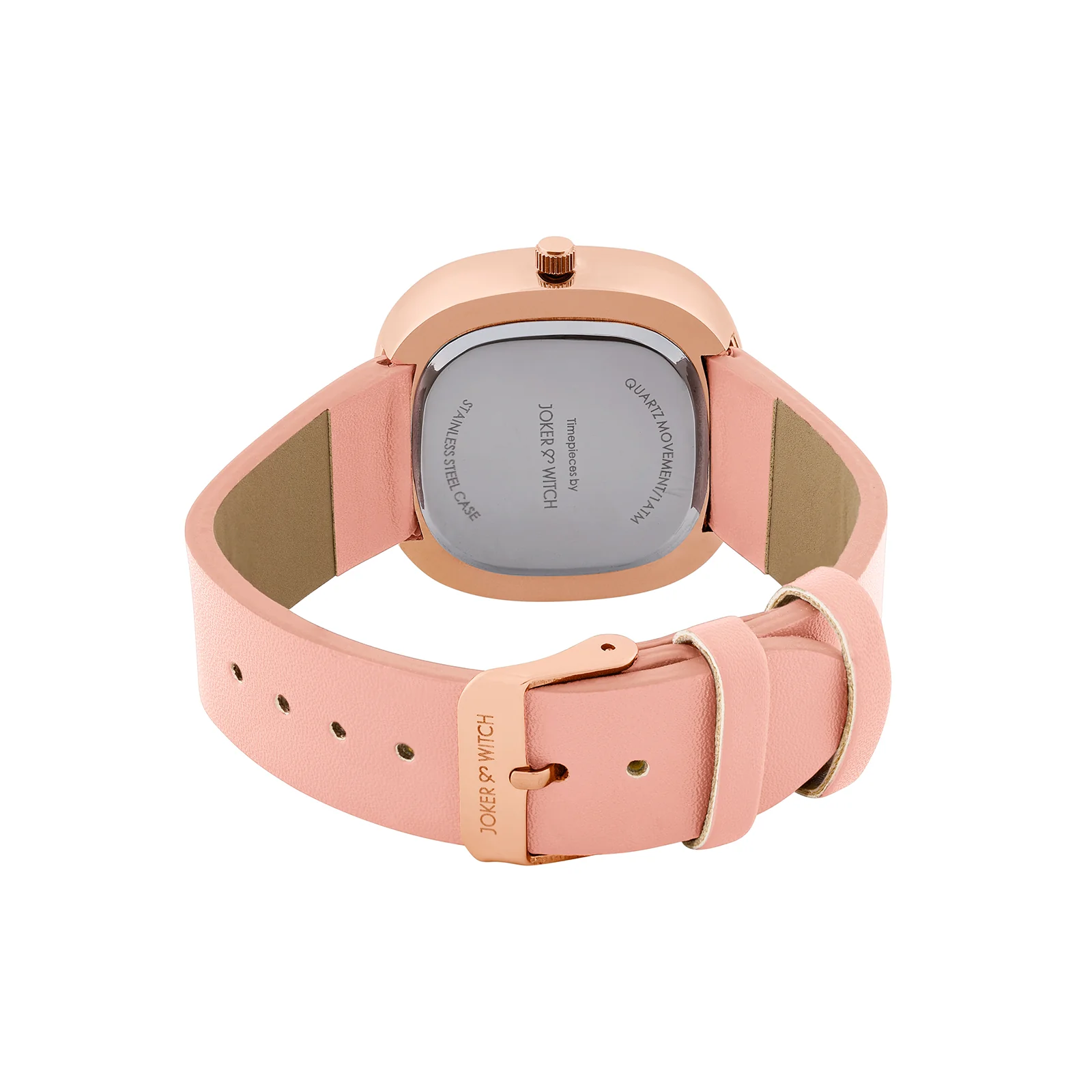Albin Pink Large Square Dial PU Strap Women's Watch - Image 6