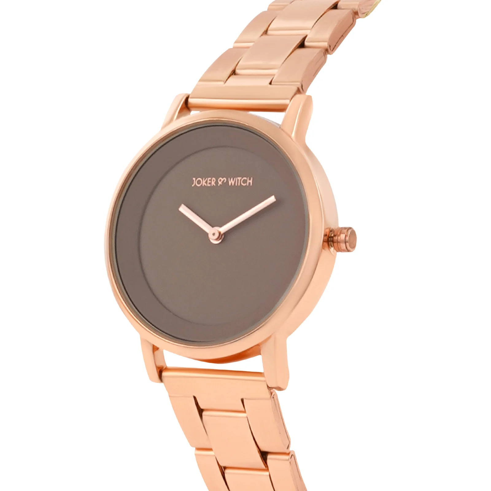 Amsterdam Taupe Medium Dial Rose Gold Linked Chain Strap Women's Watch - Image 4