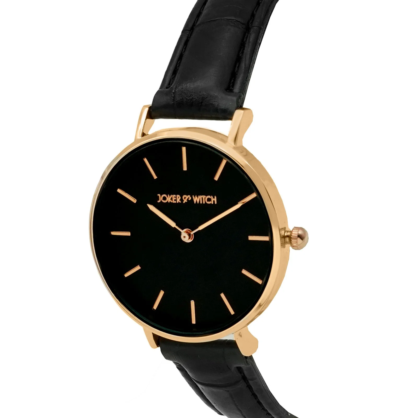 Ariana Black Medium Dial Black Croc Strap Women's Watch - Image 3