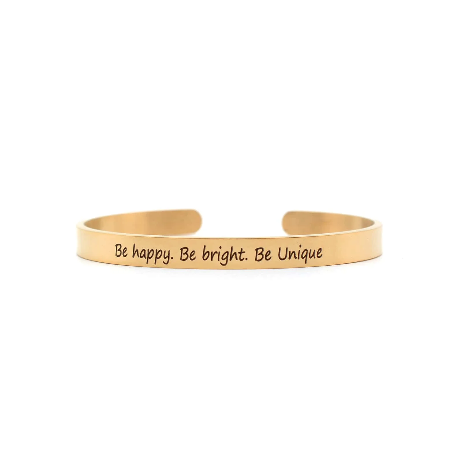 Be Happy, Be Bright, Be Unique Rose Gold Mantra Band - Image 2