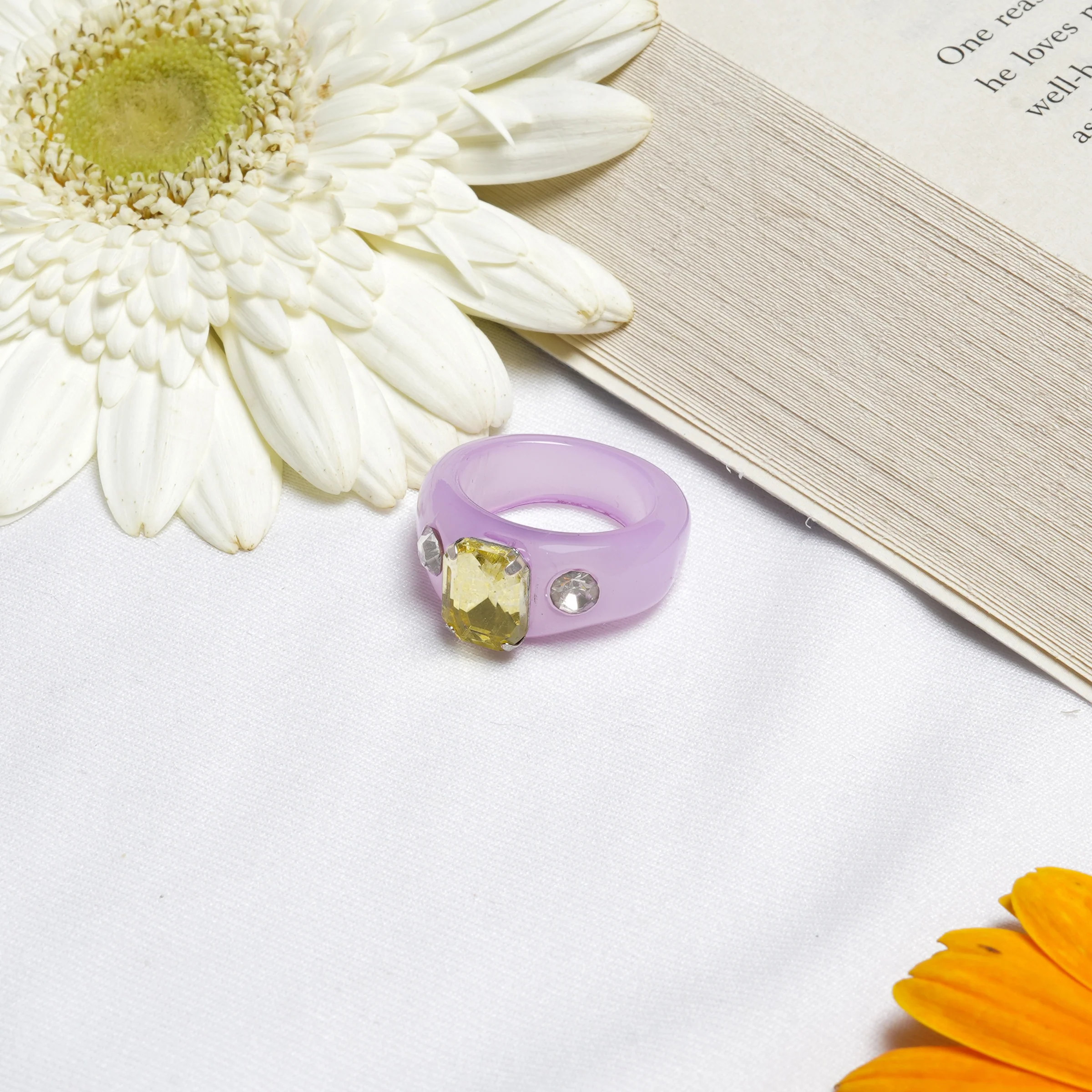 Bewitched Mel Rhinestone Purple Ring