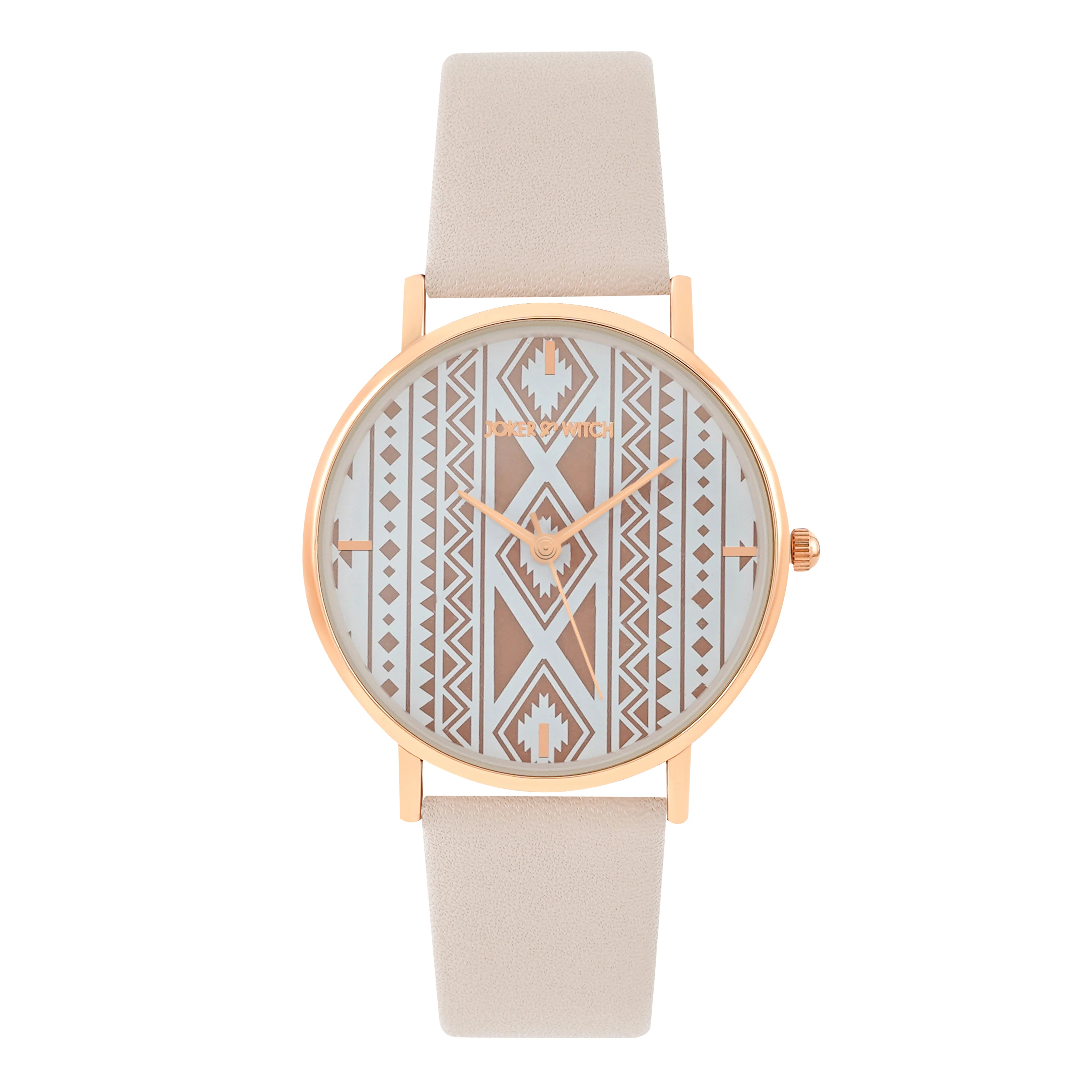 Printed Bohemian Brown Medium Dial PU Strap Women's Watch
