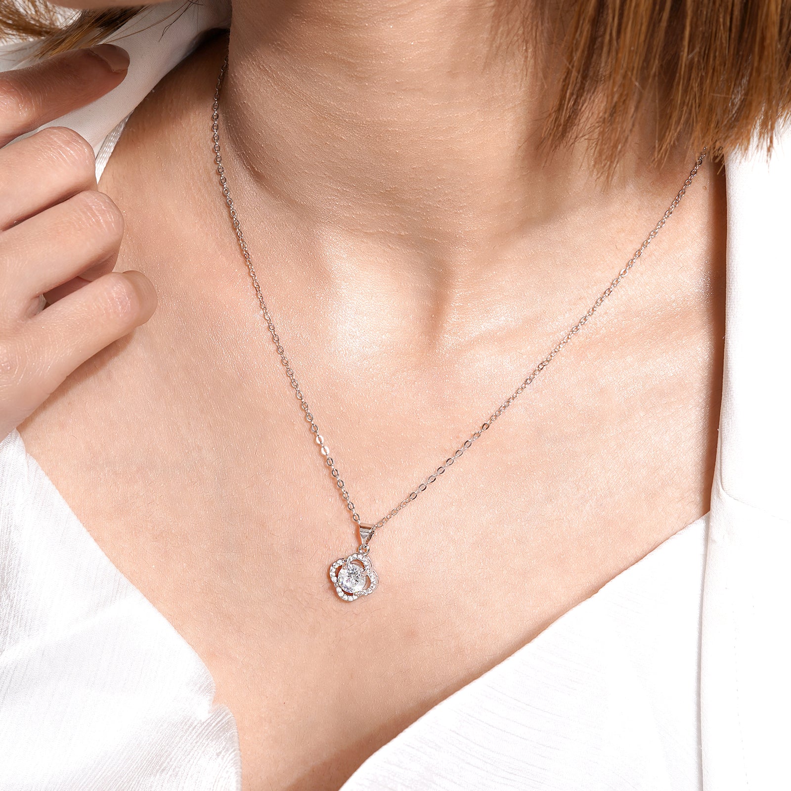 Cami Clover Silver Necklace