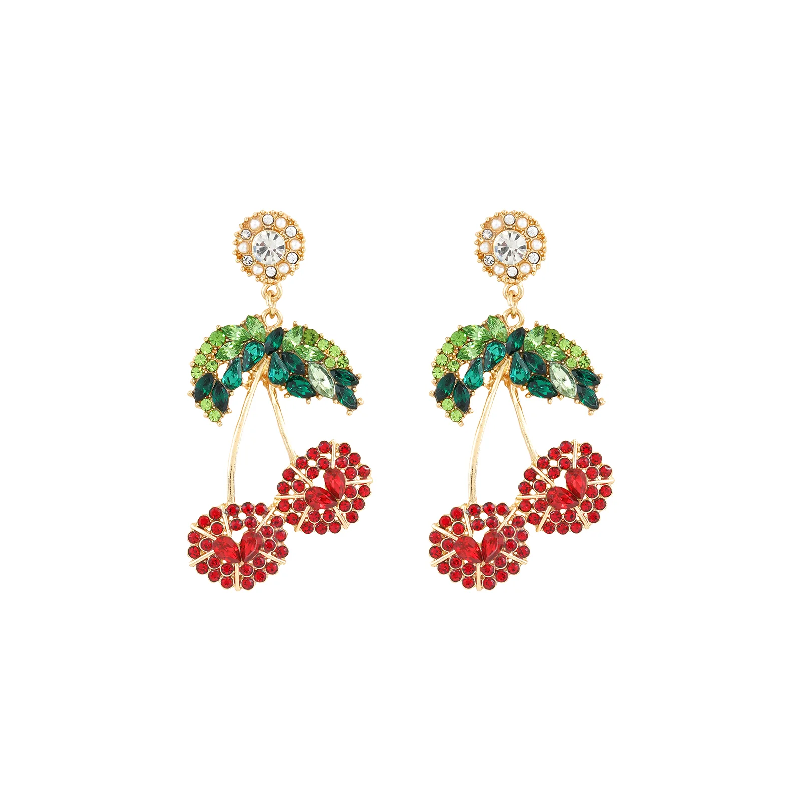 Cherry On Top Red And Green Earring - Image 3