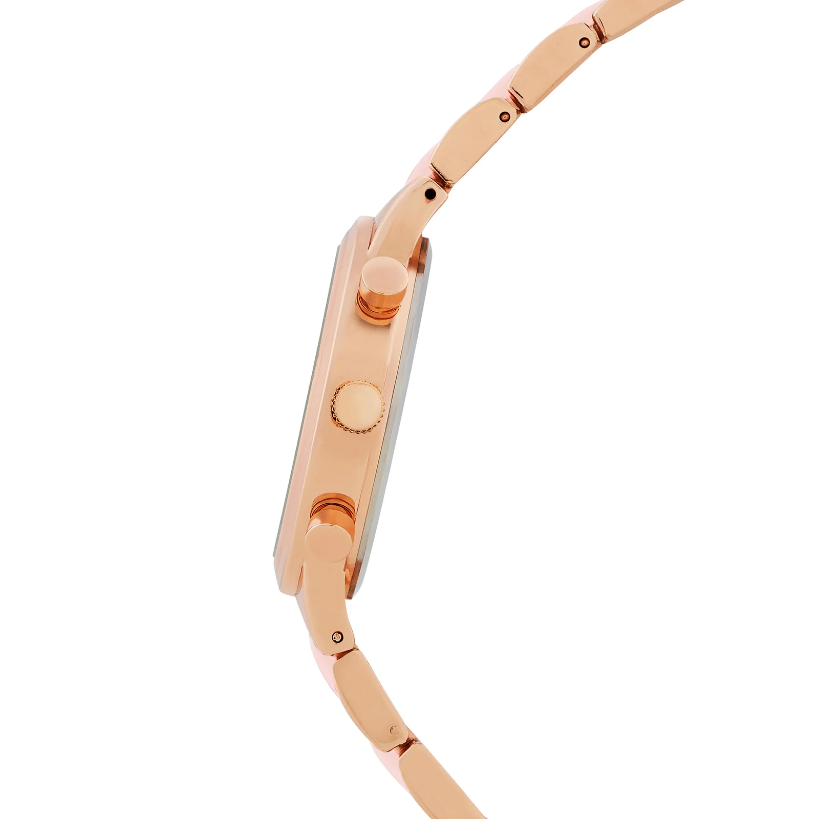 Clara Silver Large Dial Pink Linked Chain Strap Women's Watch - Image 5