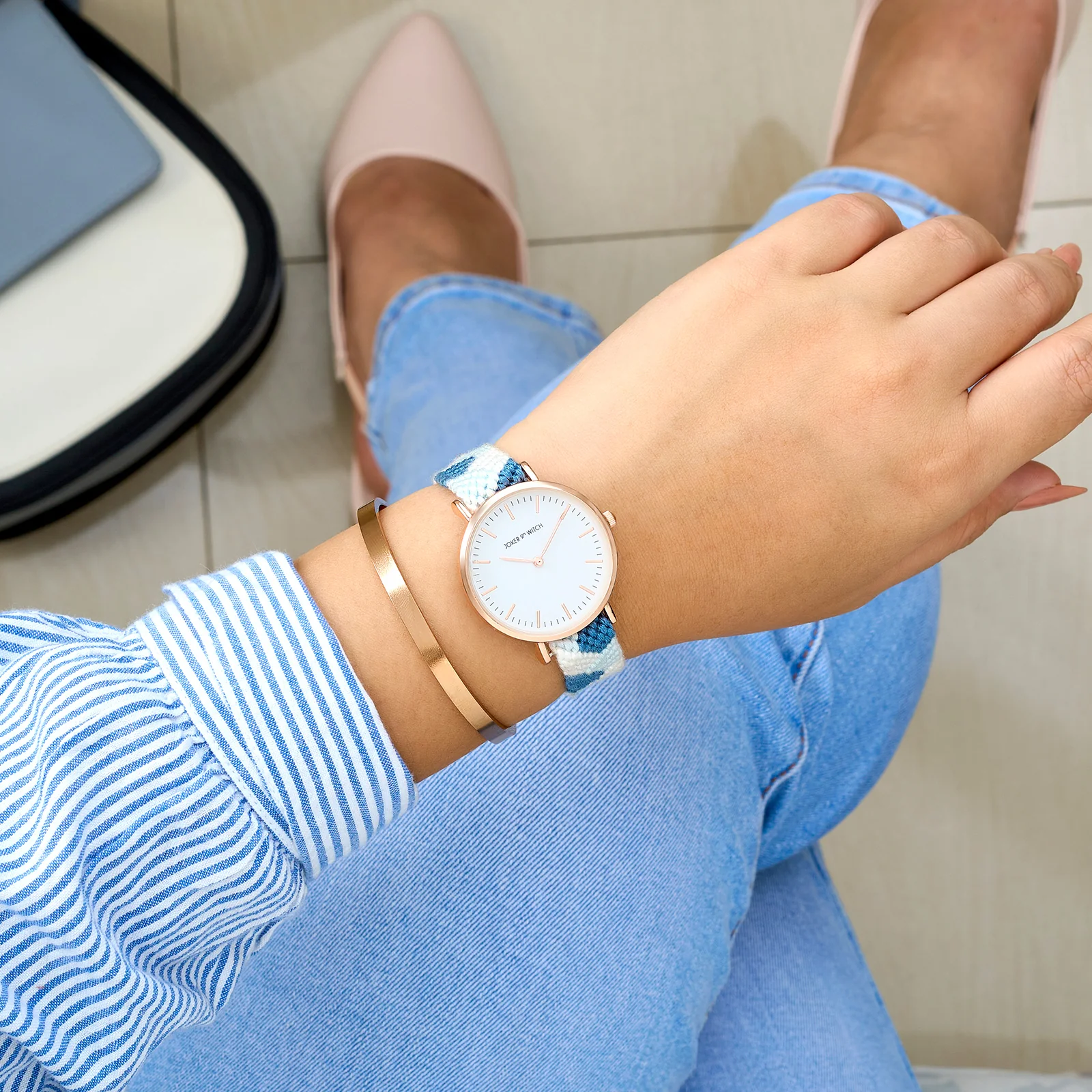 Cloud Thread Watch Bracelet Stack