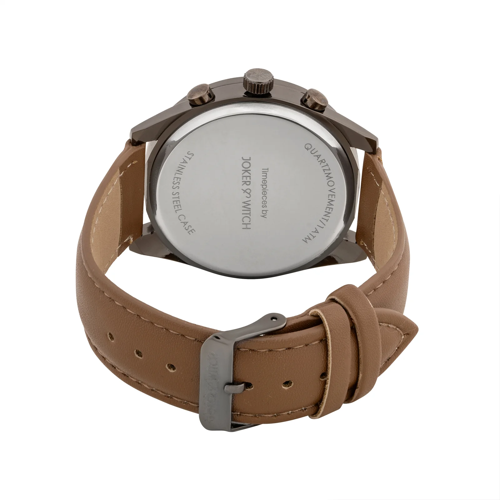 Cobalt Black XLarge Dial Brown PU Strap Men's Watch - Image 6