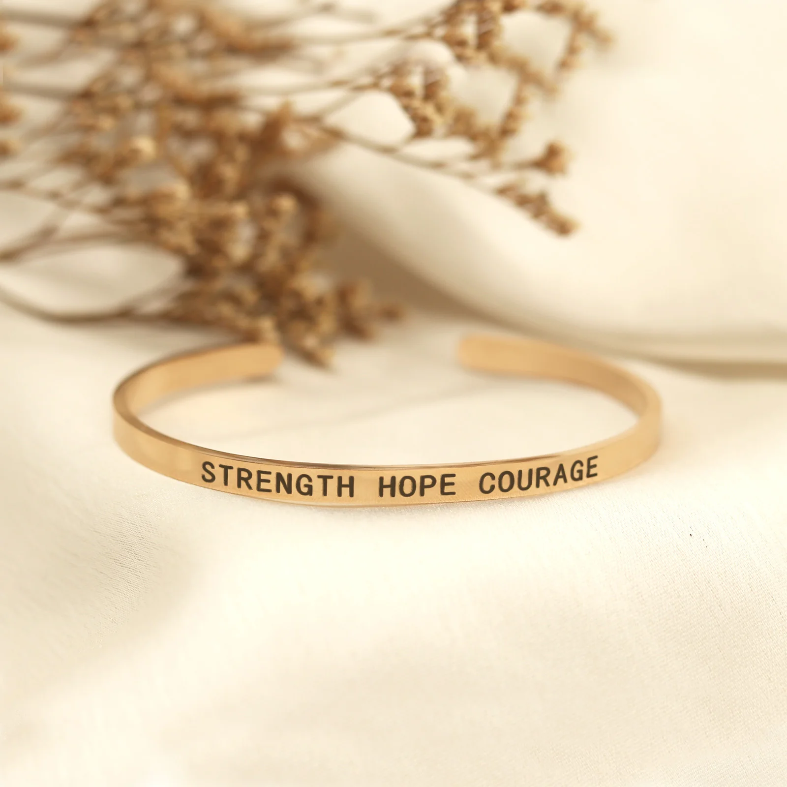 Sakura Dual Tone Floral Bracelet Stack - Image 6