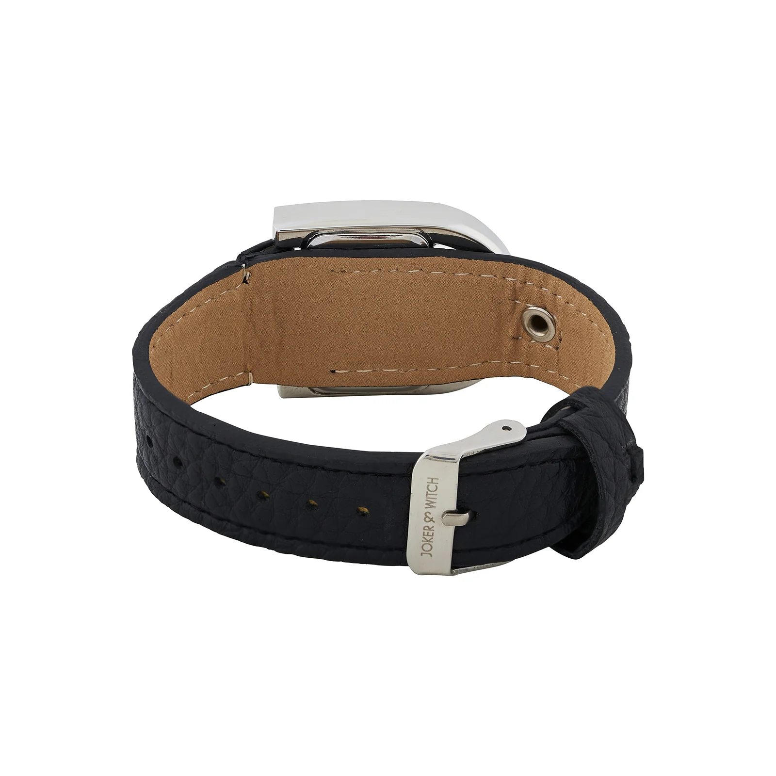 Dara Silver Medium Rectangle Dial Black PU Strap Women's Watch - Image 6