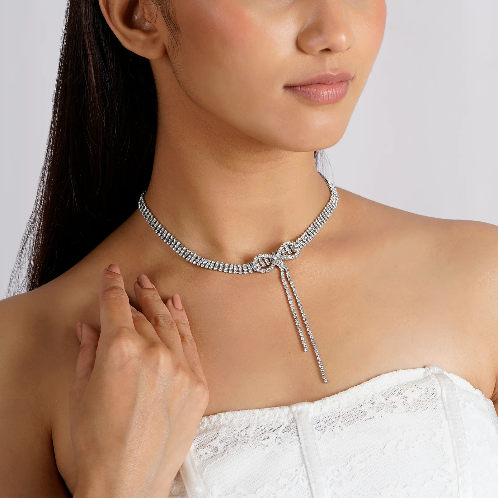 Delphine Bow Style Necklace