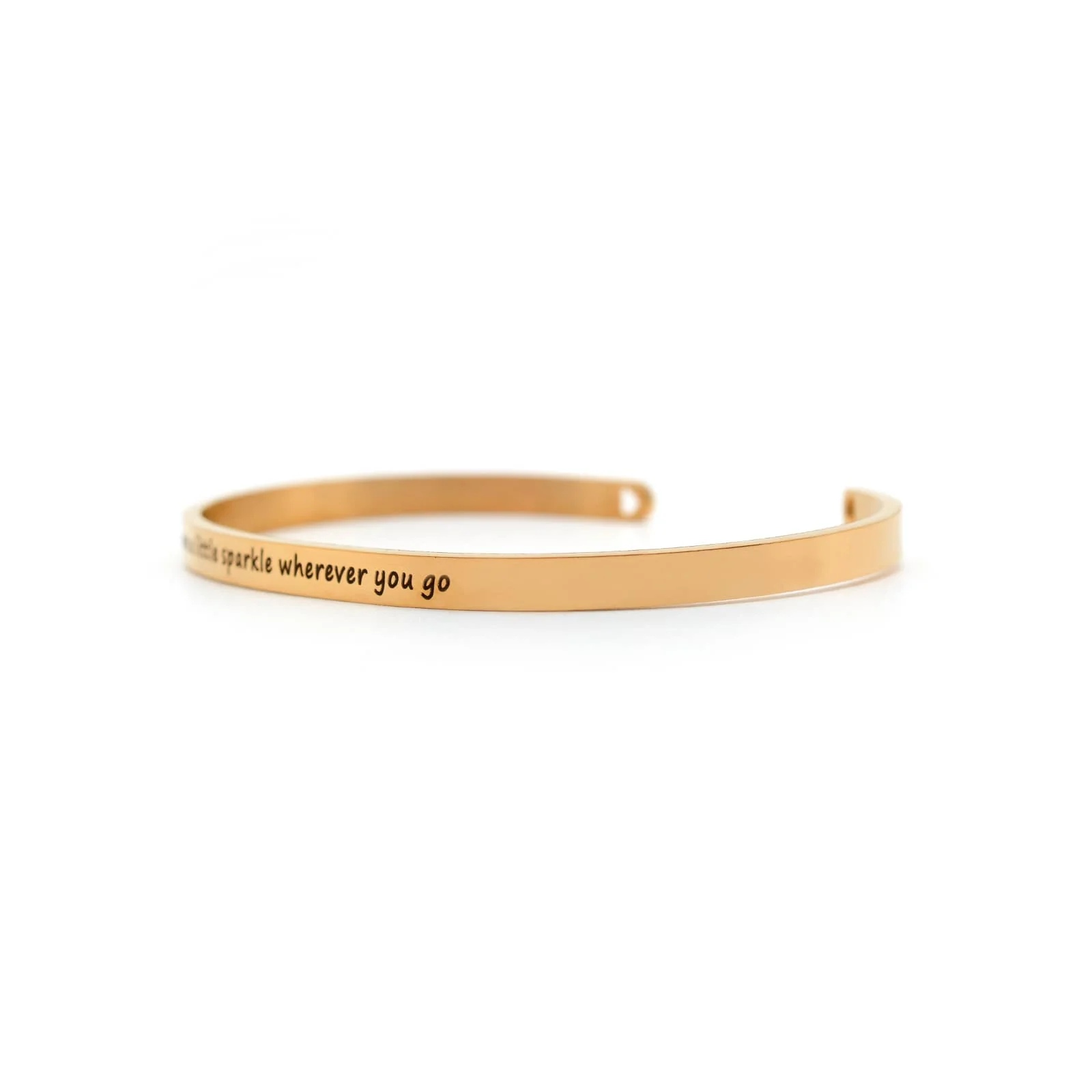 Leave A Little Sparkle Wherever You Go Rose Gold Mantra Band - Image 4