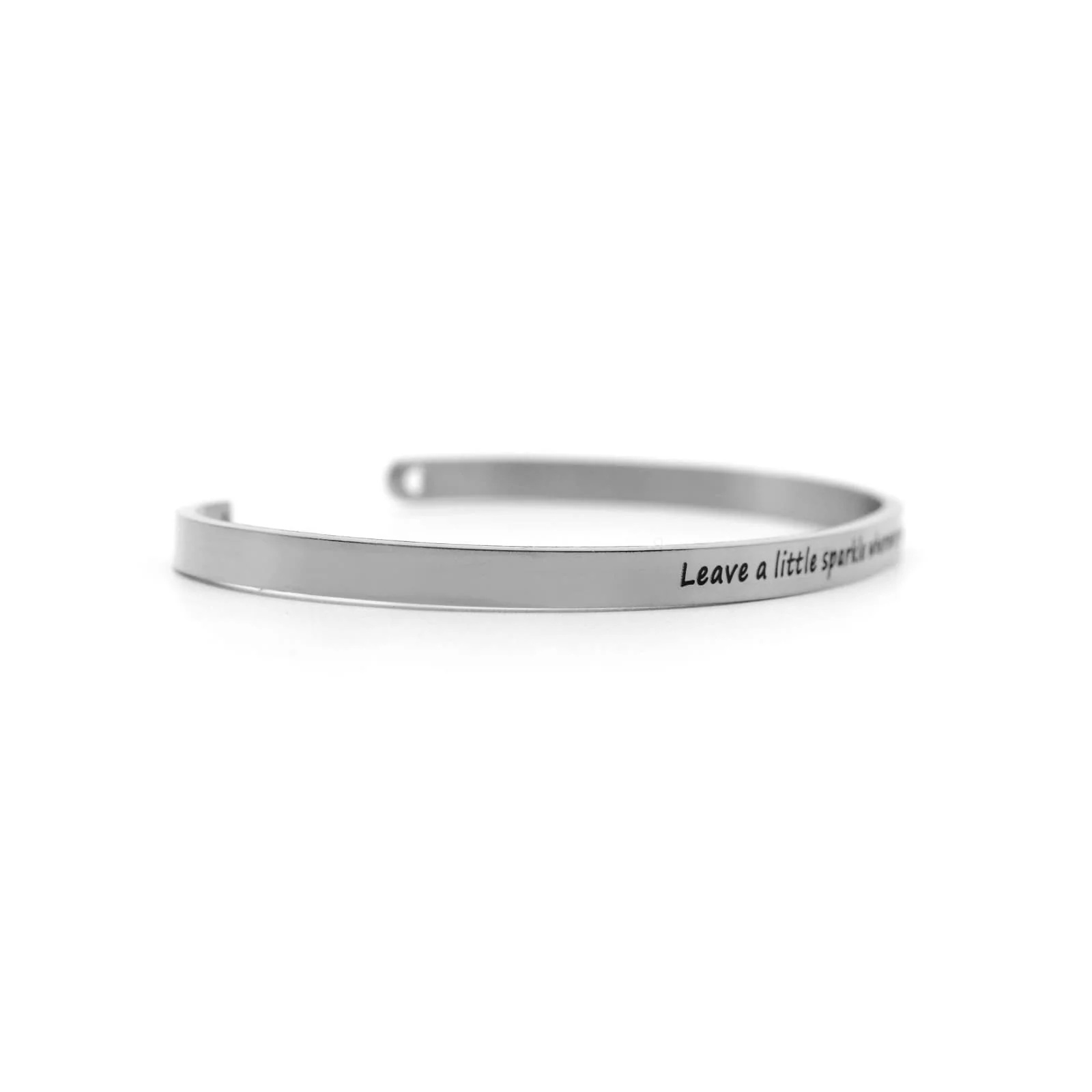 Leave A Little Sparkle Wherever You Go Silver Mantra Band - Image 3