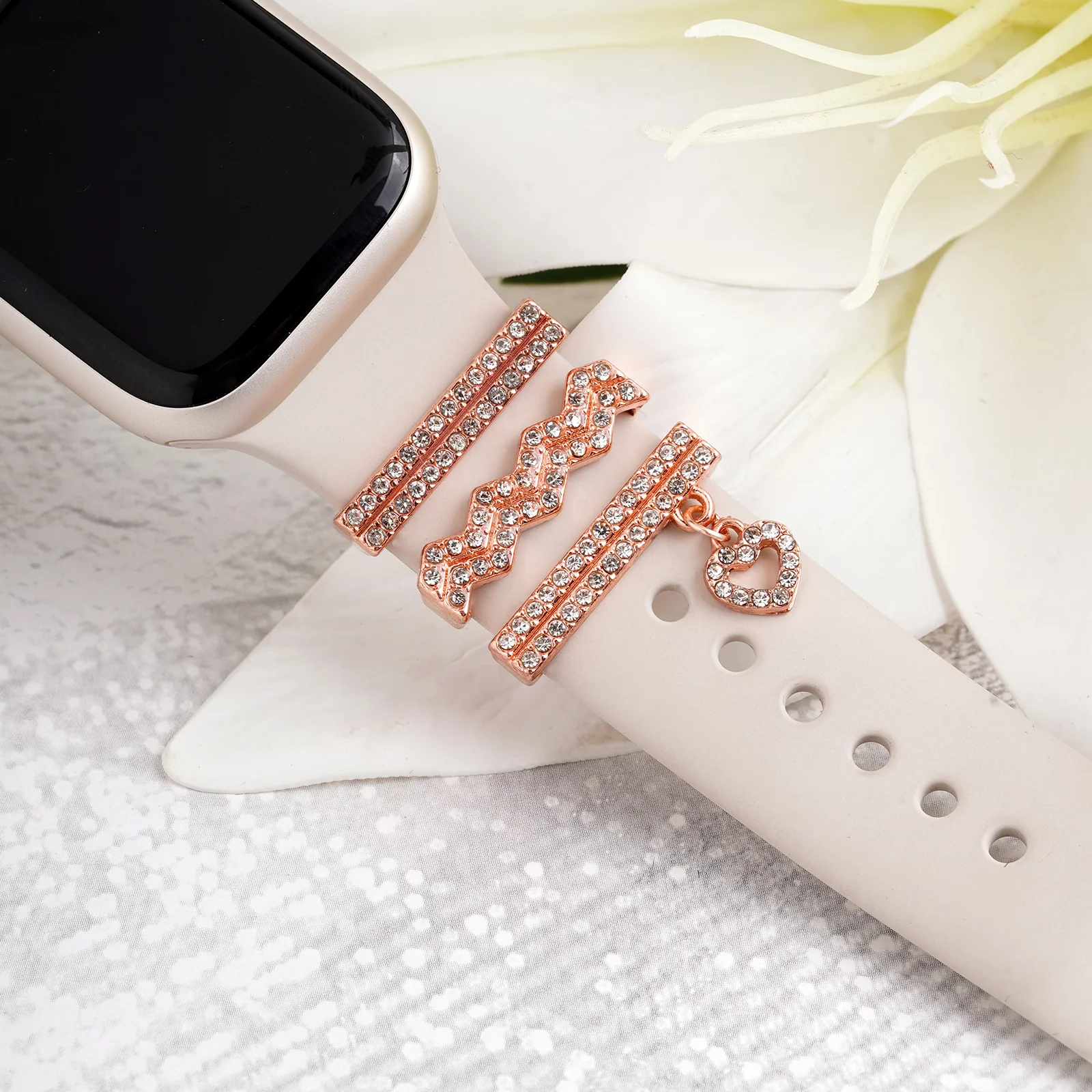 Electric Love Rosegold Ring Watch Charm