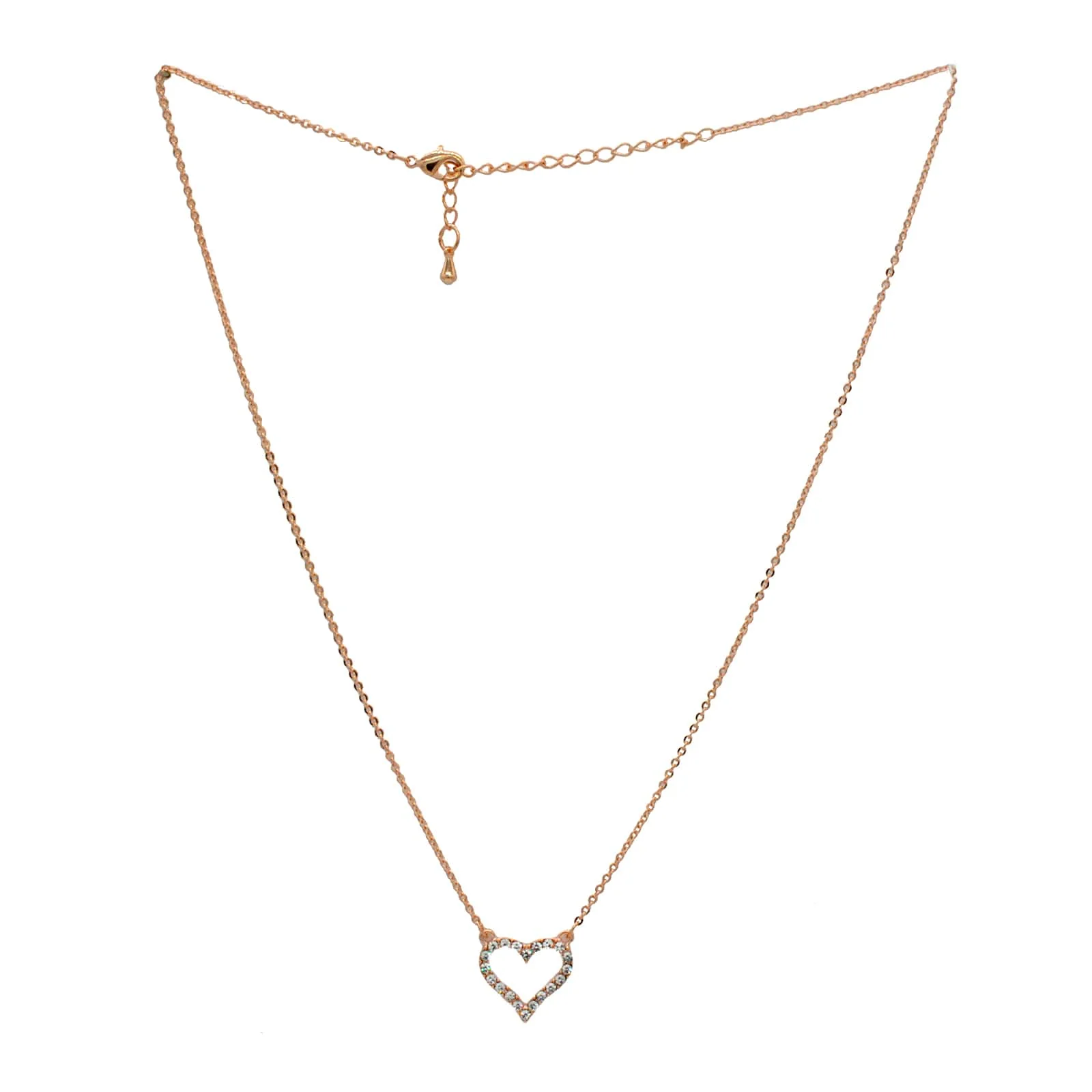 Elegant Heart Charm Rosegold Necklace - Image 3