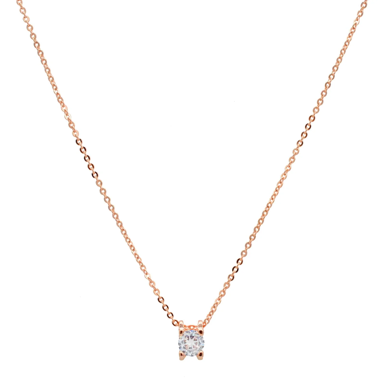 Elegant Rhinestone Charm Rosegold Necklace - Image 2