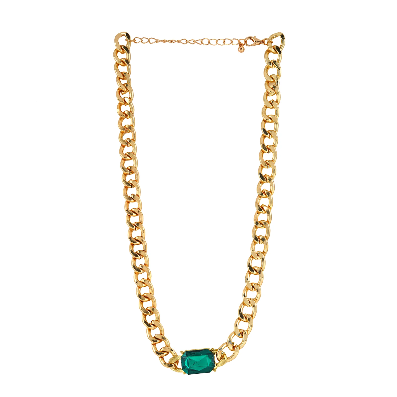 Emerald Green Studded Necklace - Image 3