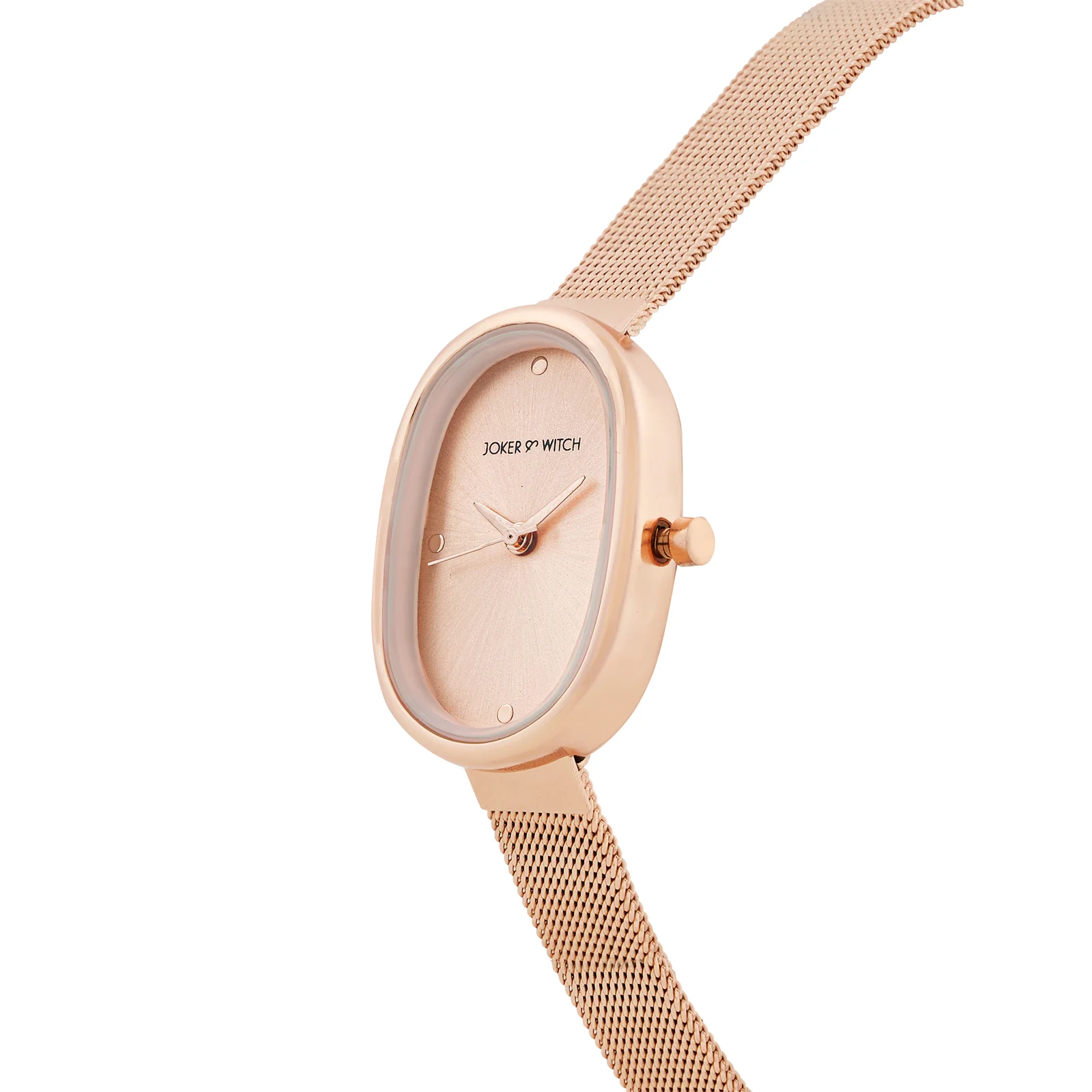 Enola Sunray Rose Gold Small Oval Dial Mesh Strap Women's Watch - Image 4