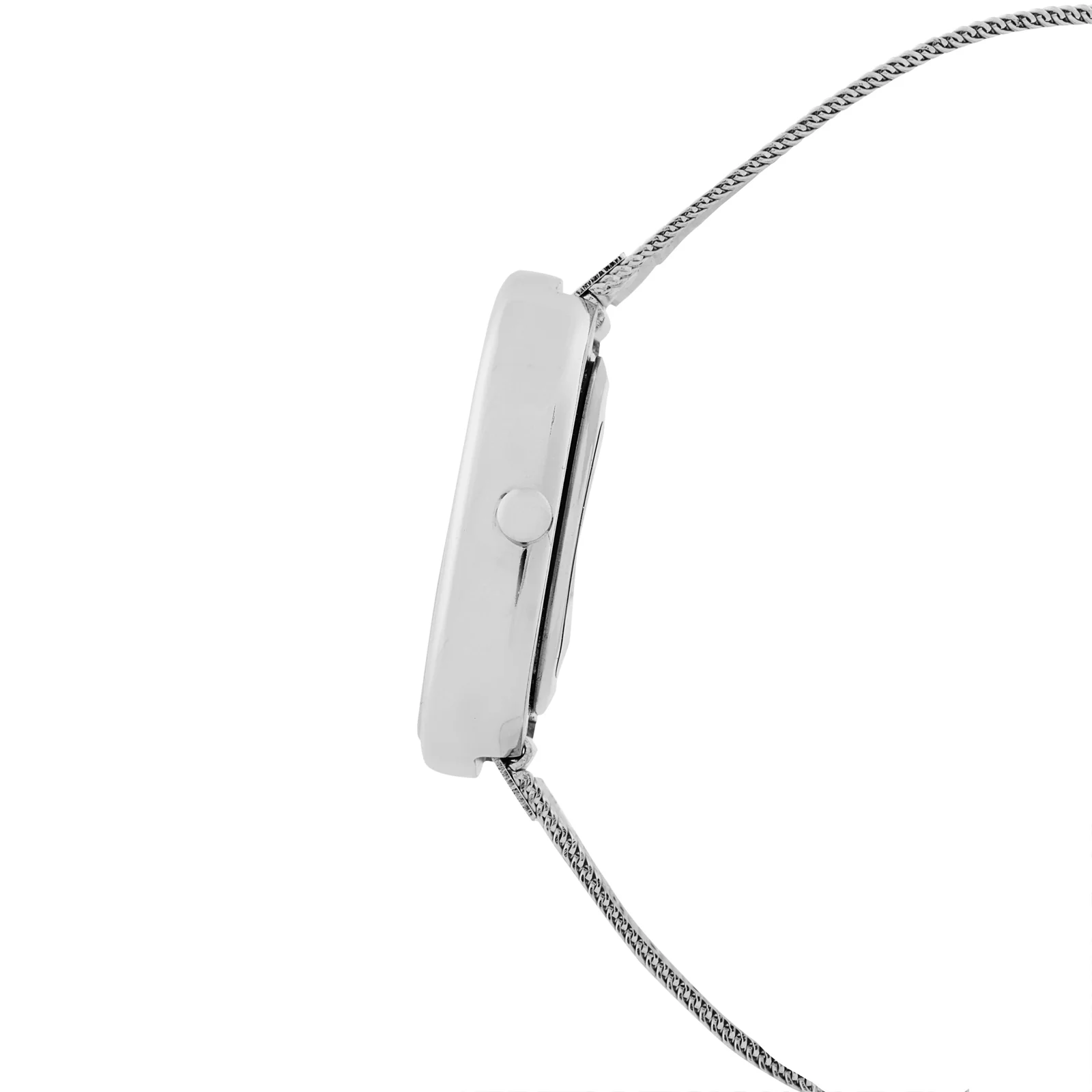 Enola White Small Oval Dial Silver Mesh Strap Women's Watch - Image 5
