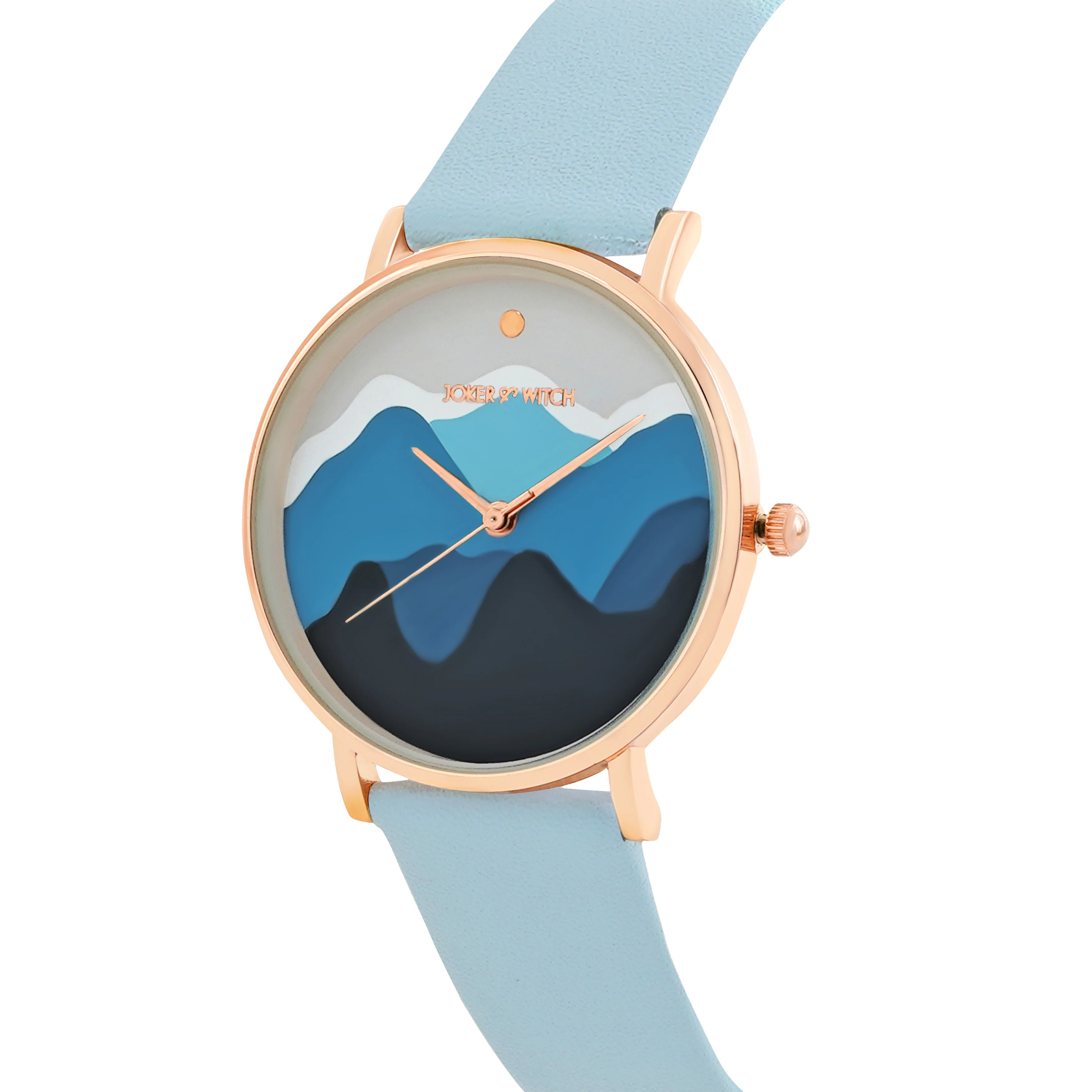 Printed Blue Valley Medium Dial PU Strap Women's Watch - Image 4