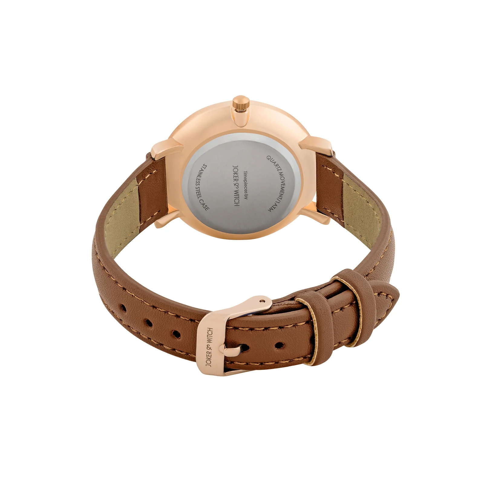 Giselle Brown Medium Rhinestone Dial PU Strap Women's Watch - Image 6