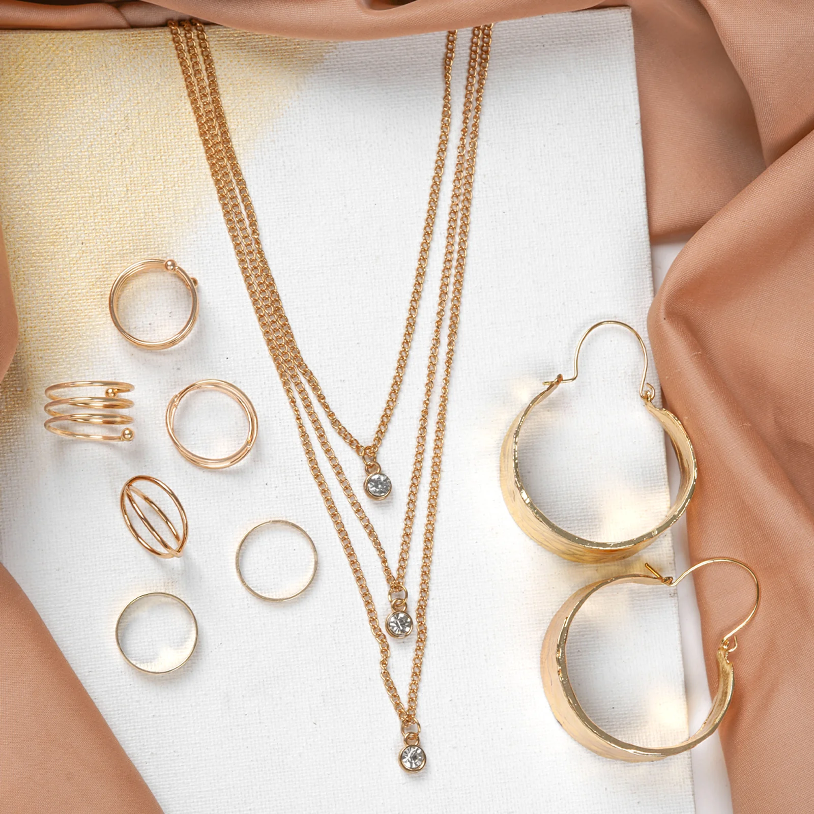Gold Fire Jewelry Set