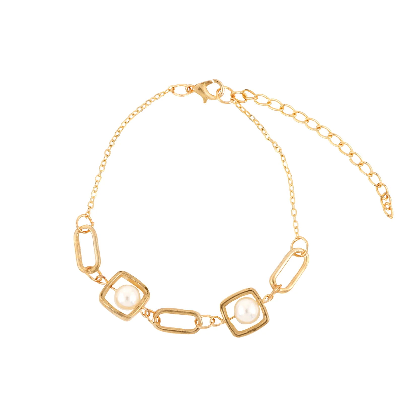 Bewitched Golden Pearl Linked Bracelet - Image 3