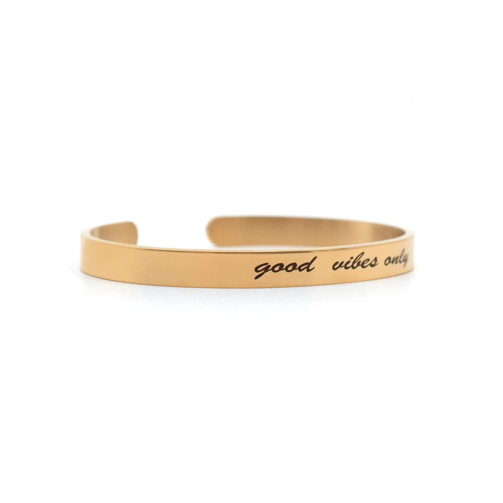 Good Vibes Only Rosegold Mantra Band - Image 4