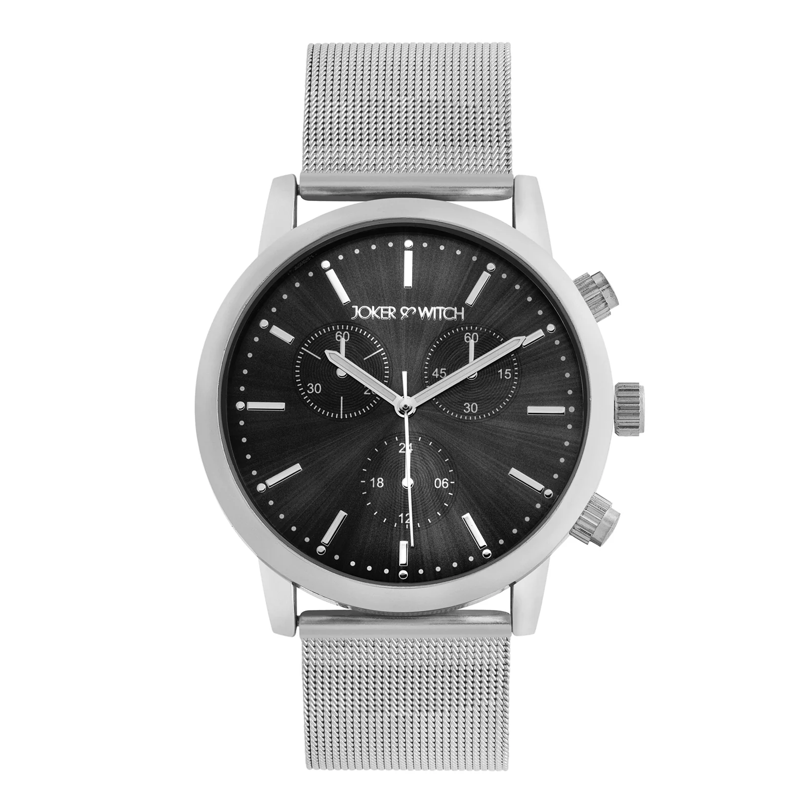Granite Grey Large Dial Silver Mesh Strap Men's Watch - Image 3