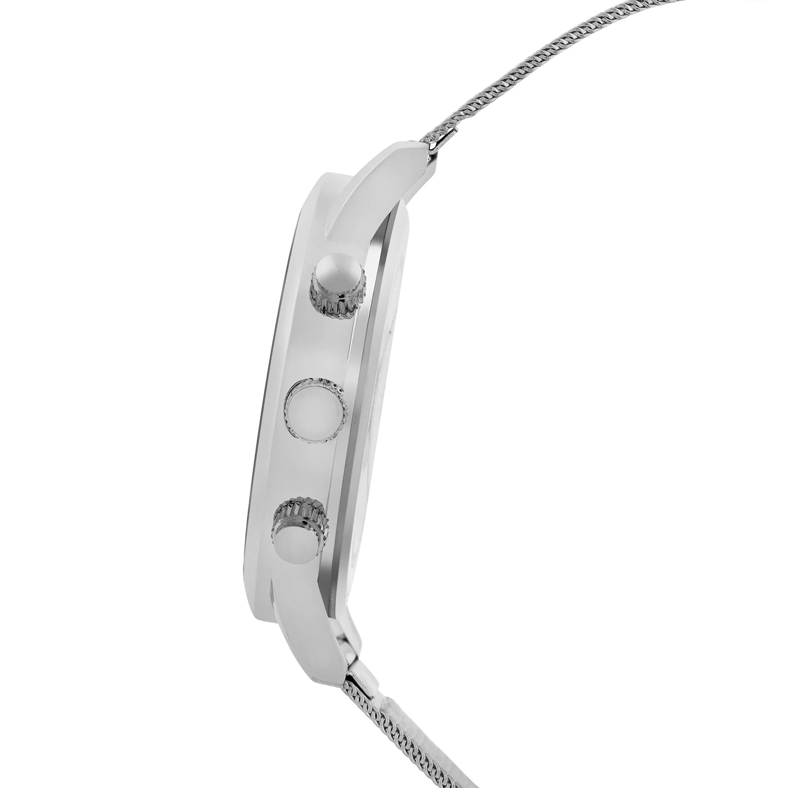 Granite Grey Large Dial Silver Mesh Strap Men's Watch - Image 5
