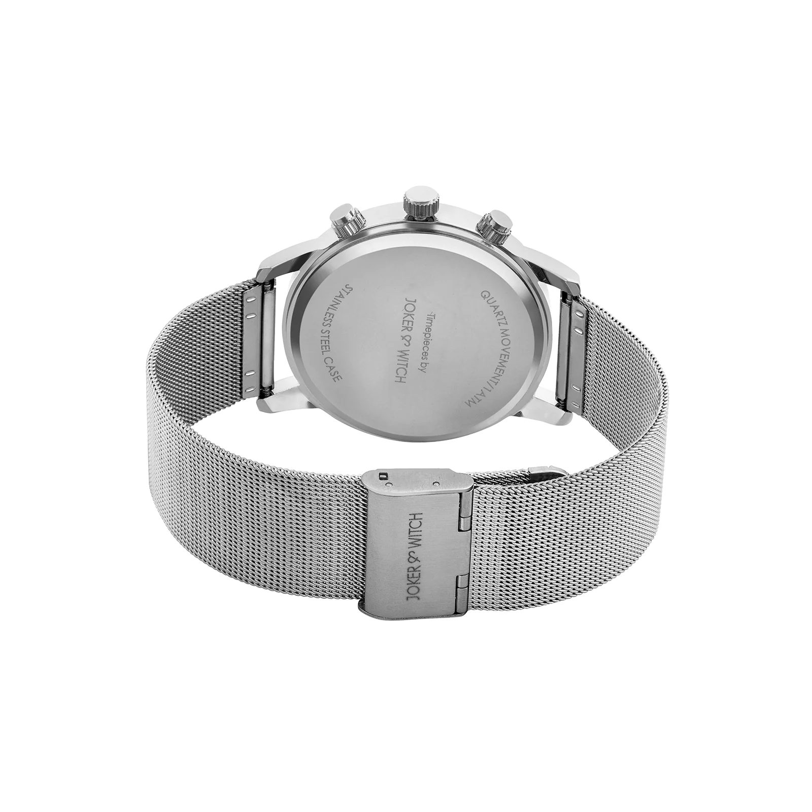 Granite Grey Large Dial Silver Mesh Strap Men's Watch - Image 6
