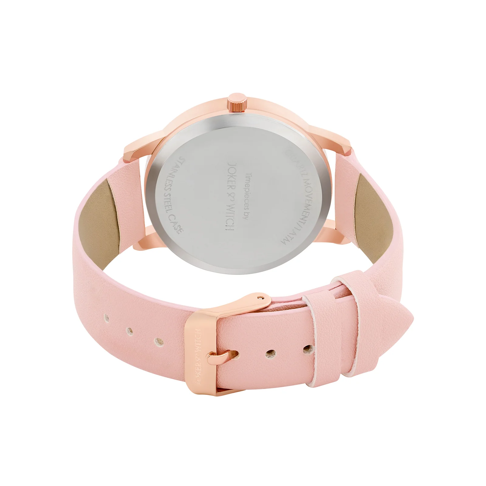 Halo Rosegold Sunray Large Rhinestone Dial Pink PU Strap Women's Watch - Image 6