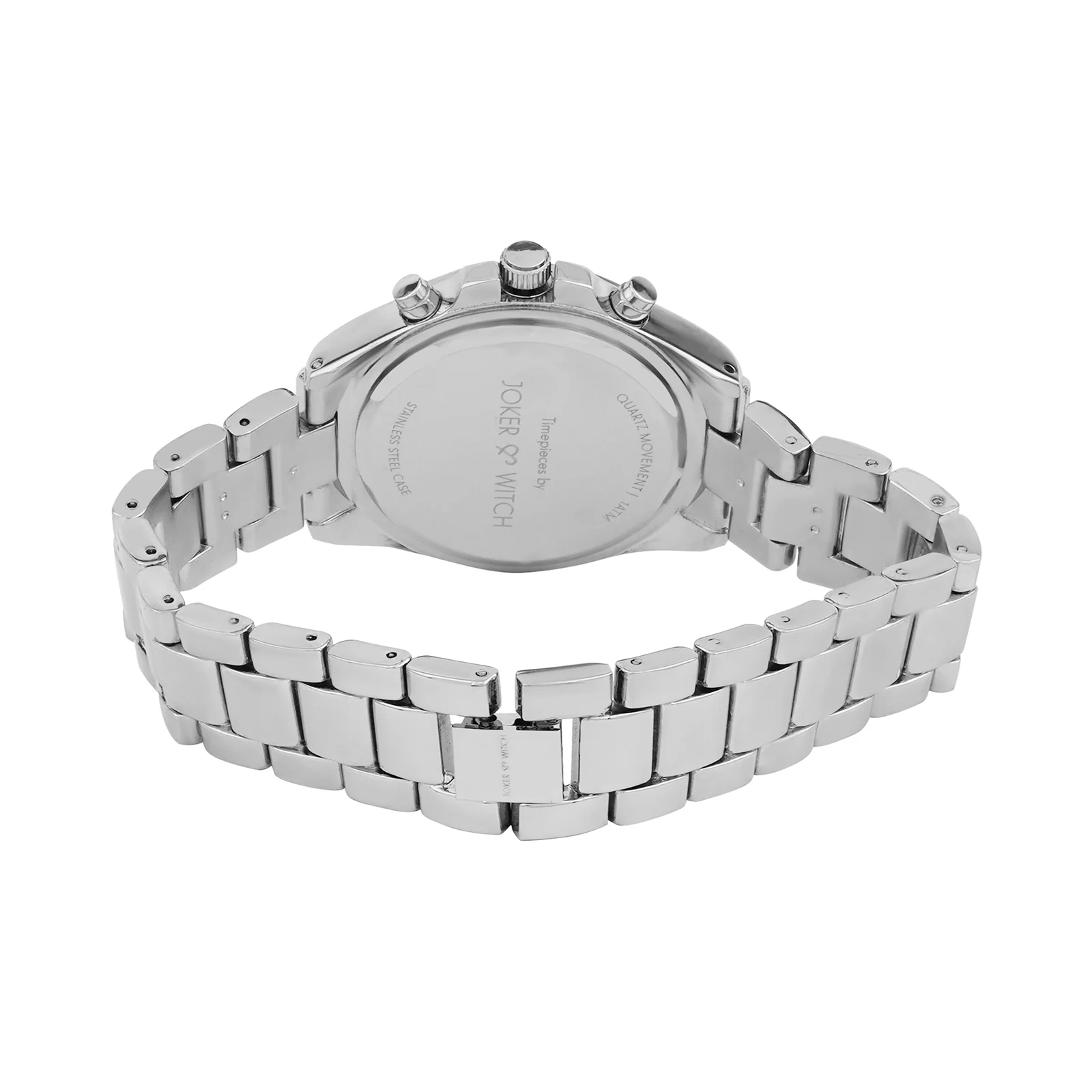 Meghan Silver Large Dial Linked Chain Strap Women's Watch - Image 6