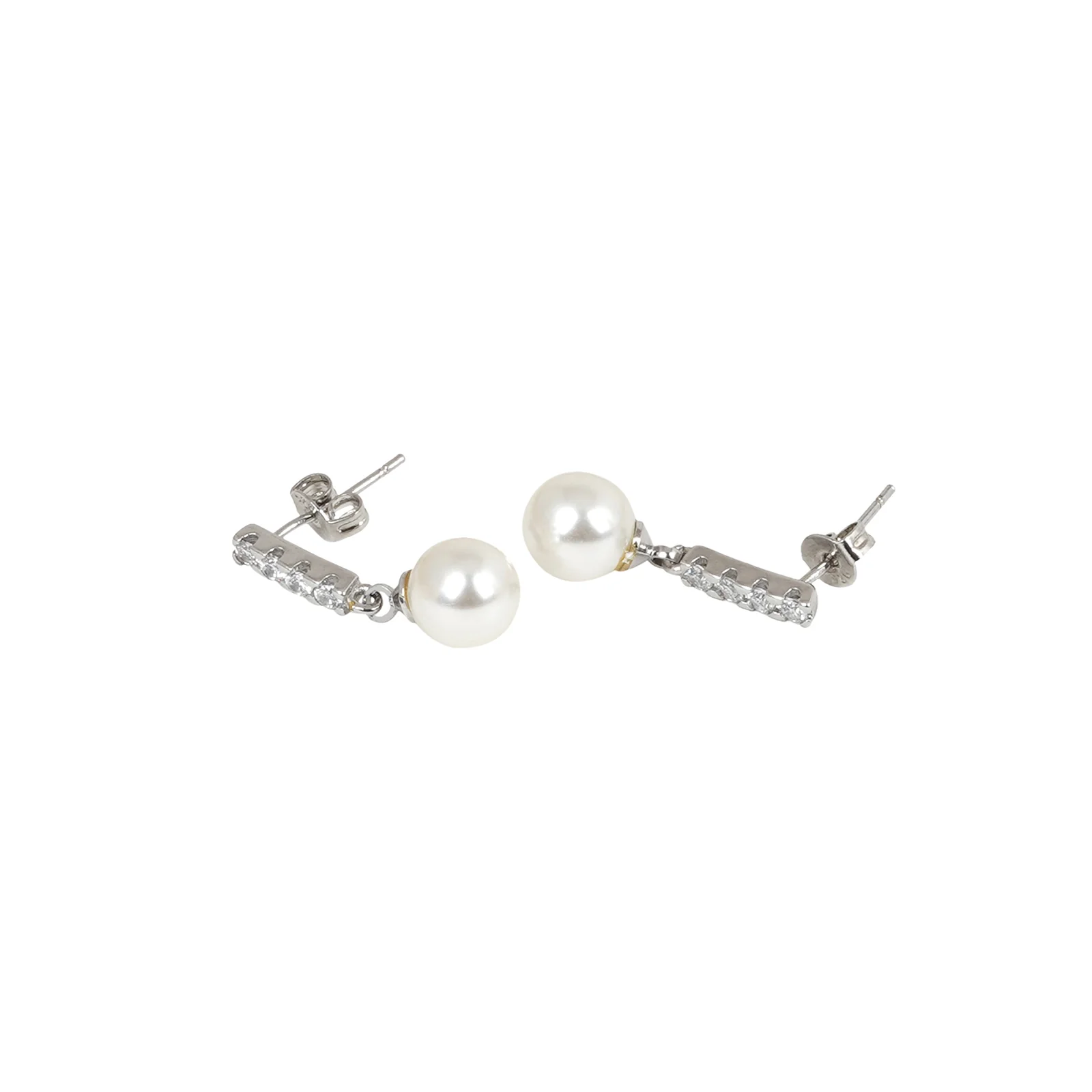 Iris Pearl Drop Silver Earring - Image 4