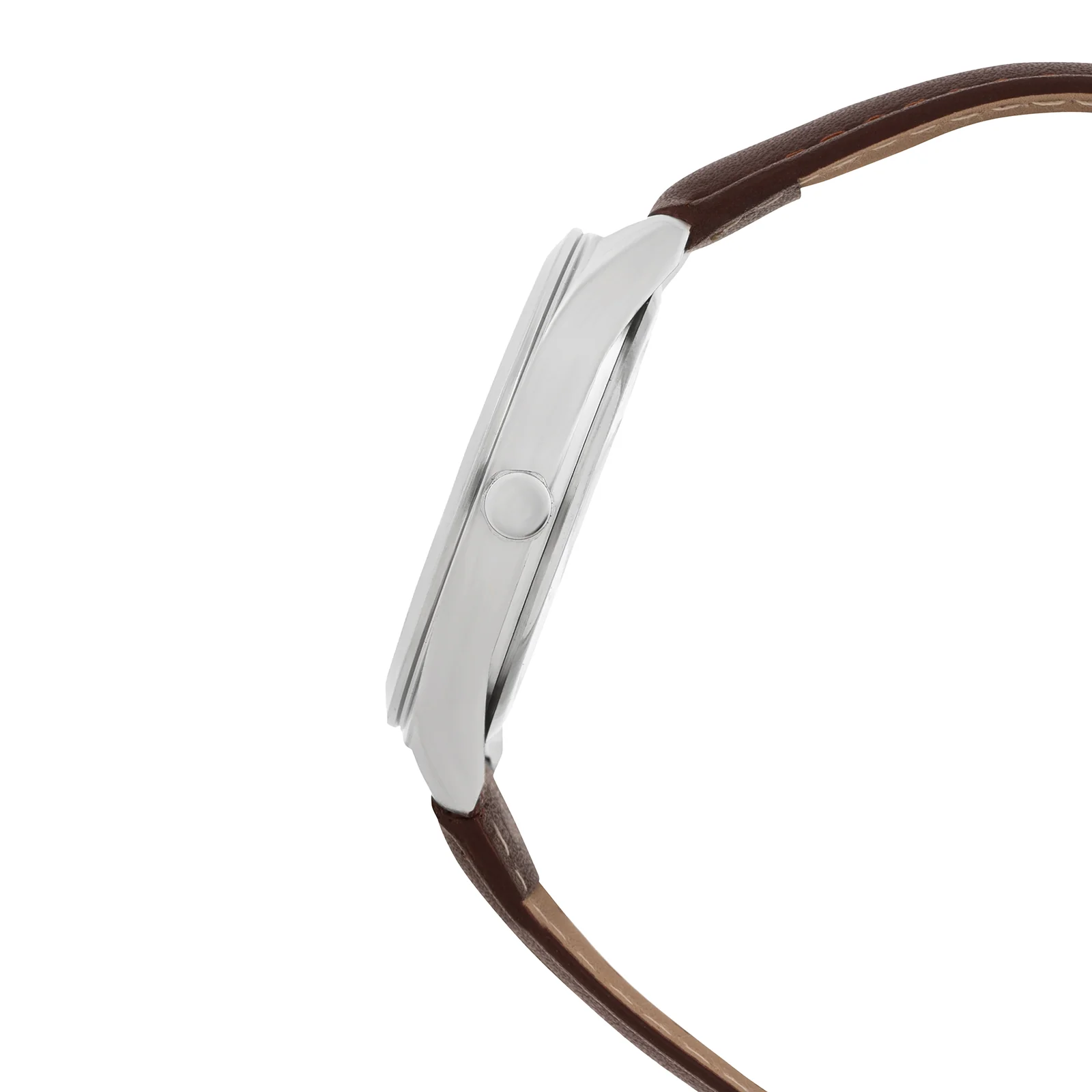 Kodiak Grey Large Dial Brown PU Strap Men's Watch - Image 5