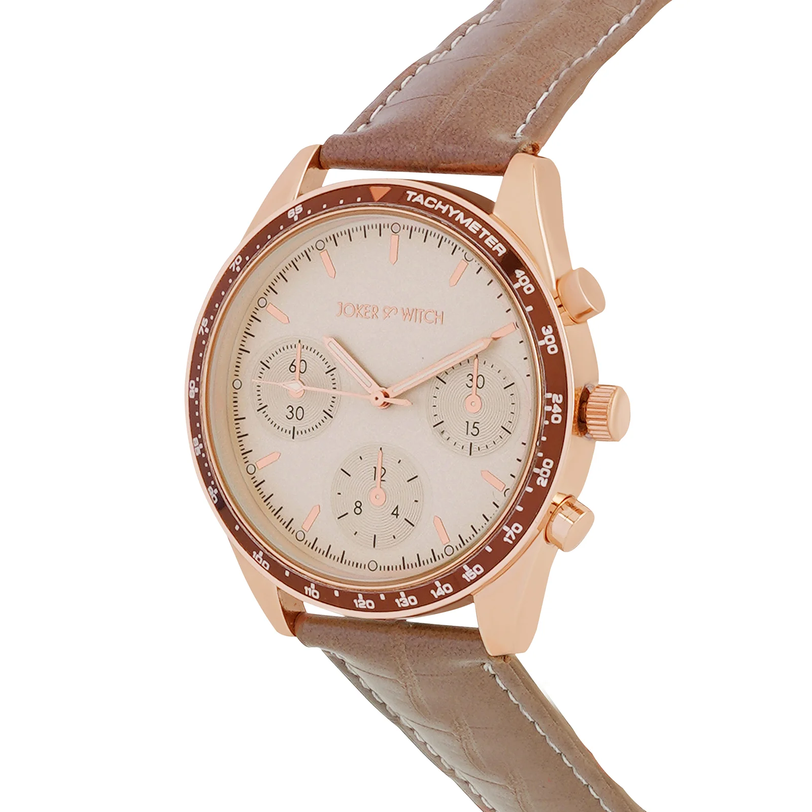 Legolas Beige XLarge Dial Mink PU Strap Men's Watch - Image 3