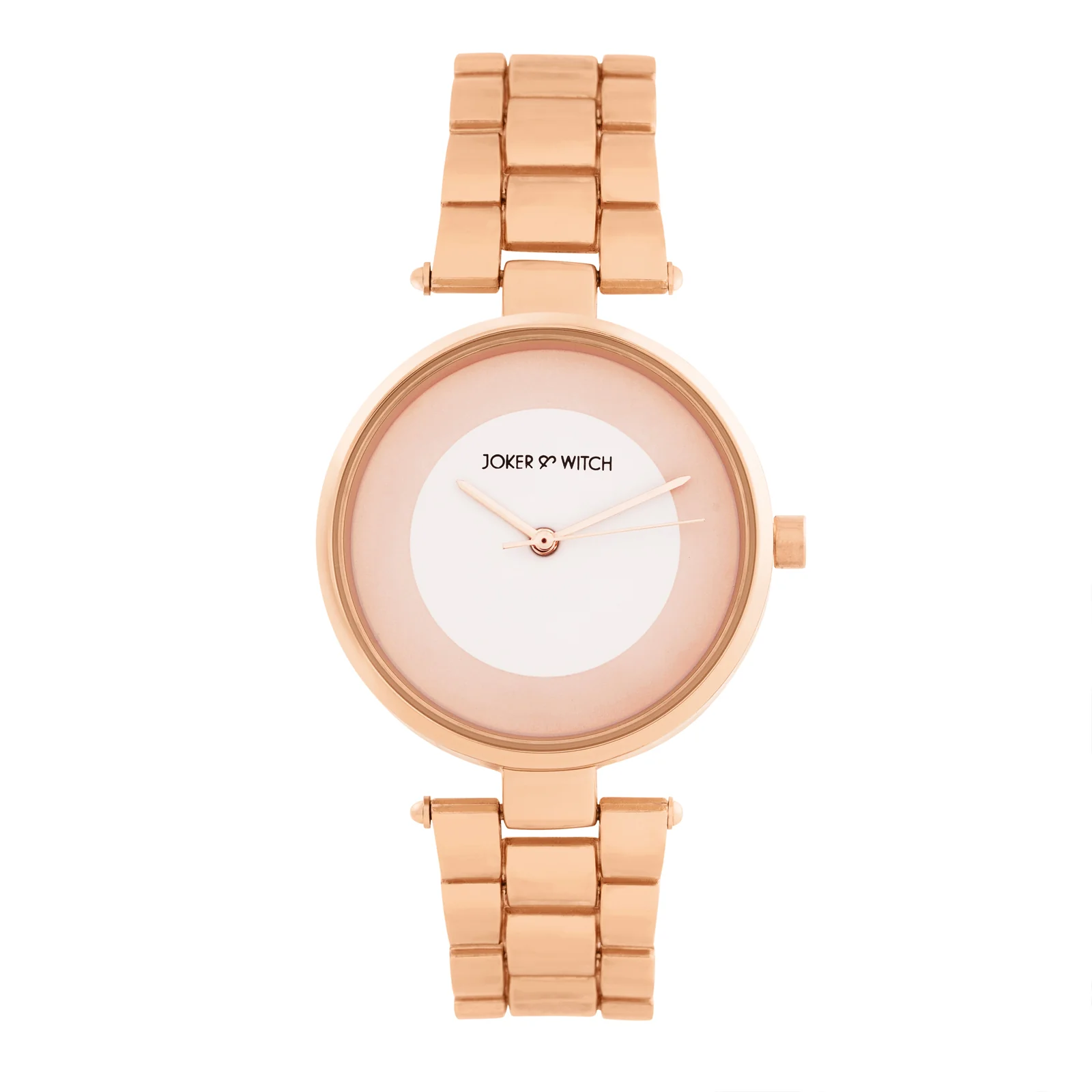 Liora White Medium Dial Rose Gold Linked Chain Strap Women's Watch - Image 3