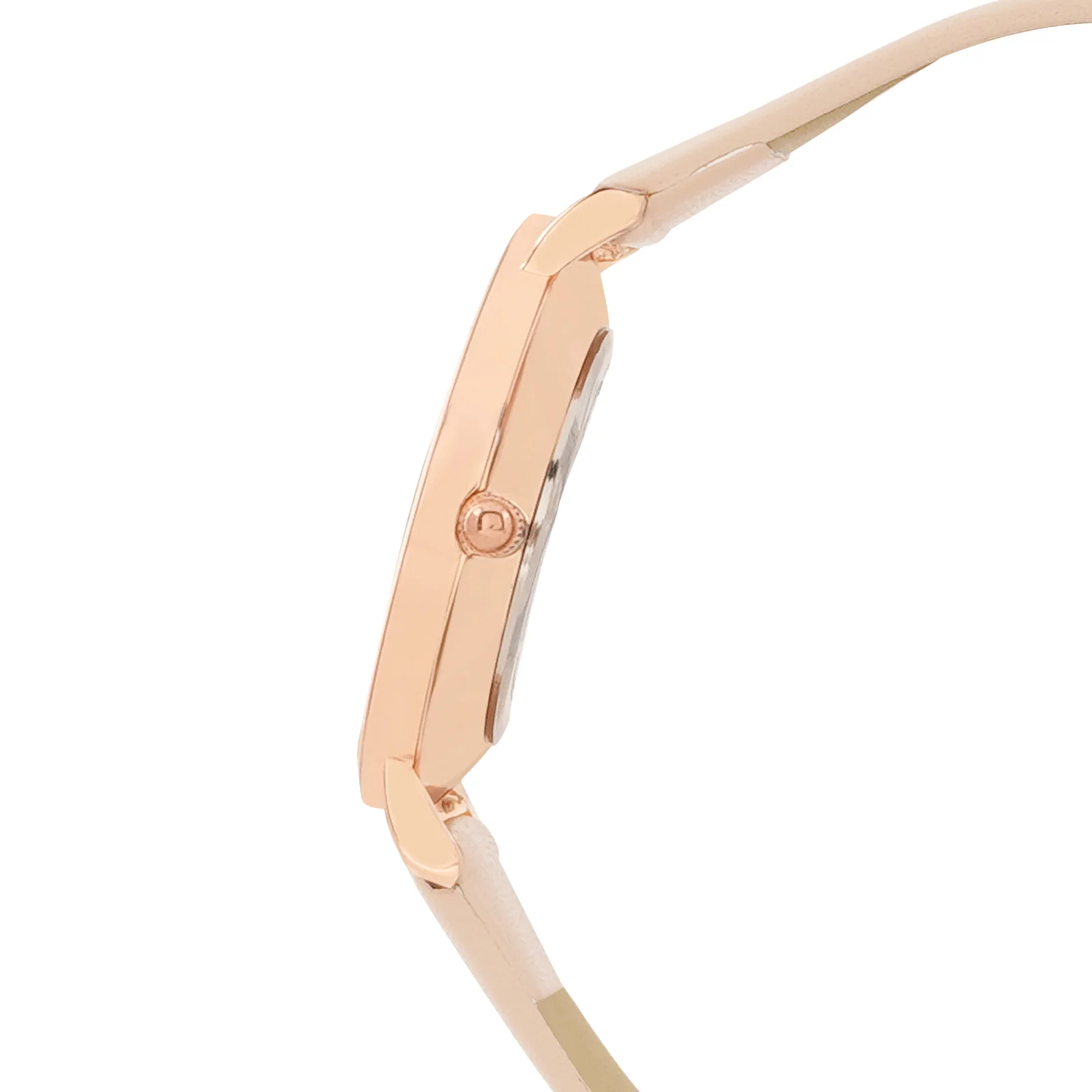 Printed Lively Beige Medium Dial PU Strap Women's Watch - Image 5