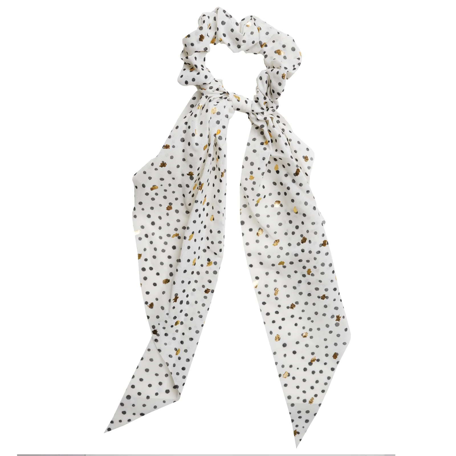 Lovingness White Scarf Style Scrunchie - Image 2
