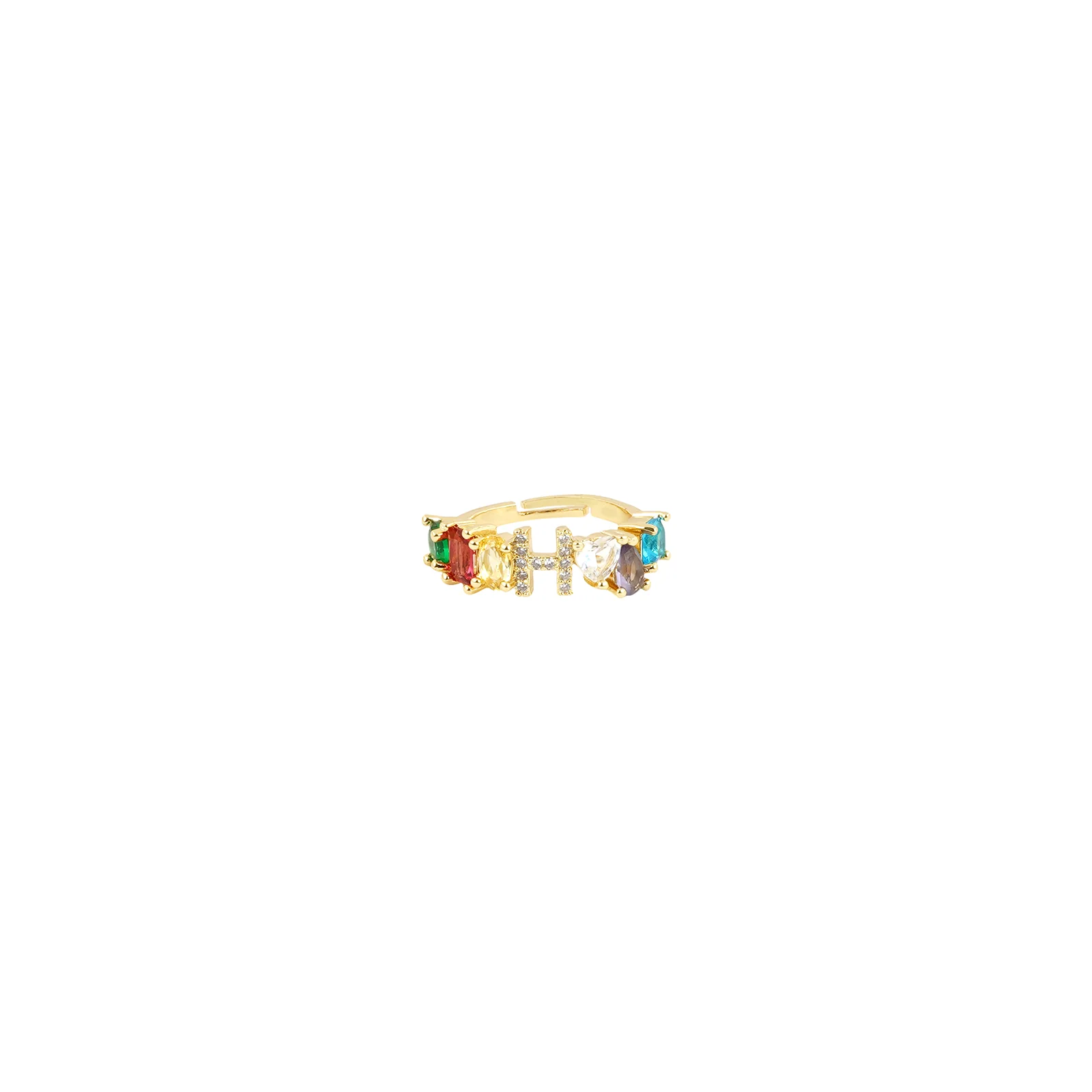 Lowe Multicolour Alphabet H Ring - Image 3
