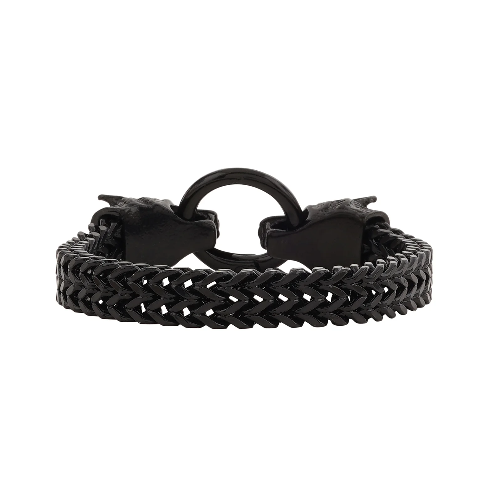 Lykos Black Wolf Head Bracelet - Image 5