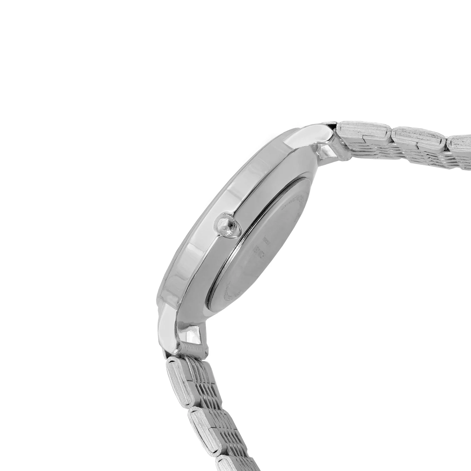 Signature Black MOP Large Dial Silver Linked Chain Strap Women's Watch - Image 4