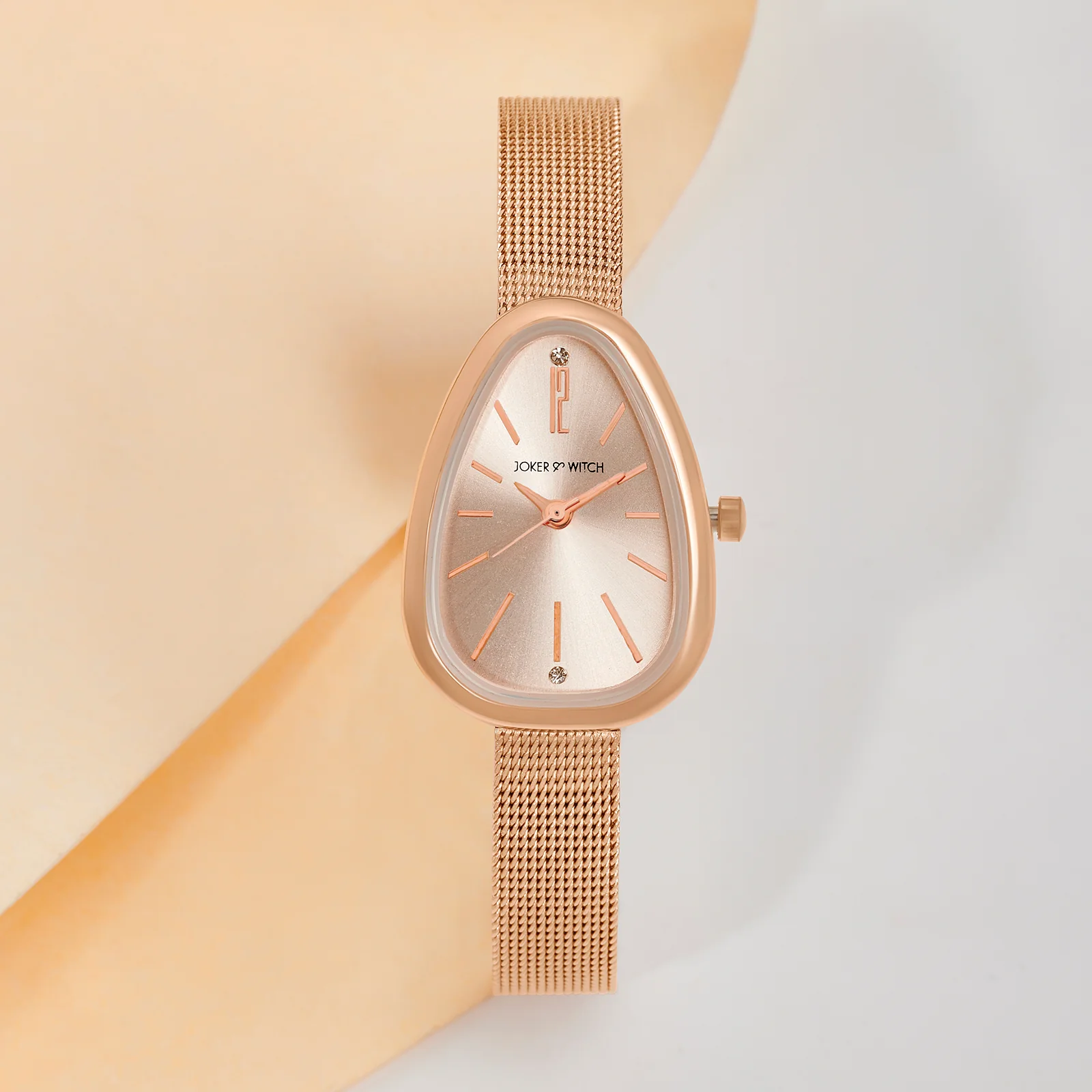 Maris Rose Gold Small Oval Dial Mesh Strap Women's Watch