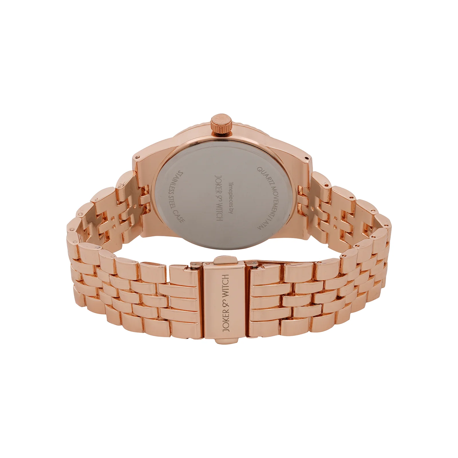 Meridian Rose Gold Large Dial Linked Chain Strap Women's Watch - Image 6