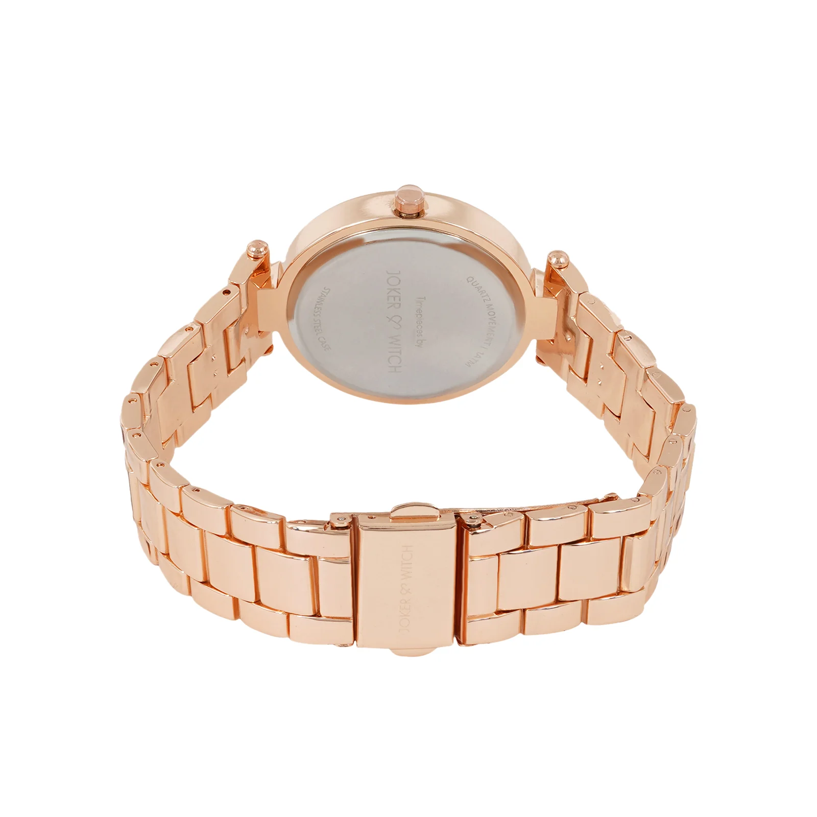 Milan Rose Gold Medium Dial Linked Chain Strap Women's Watch - Image 6