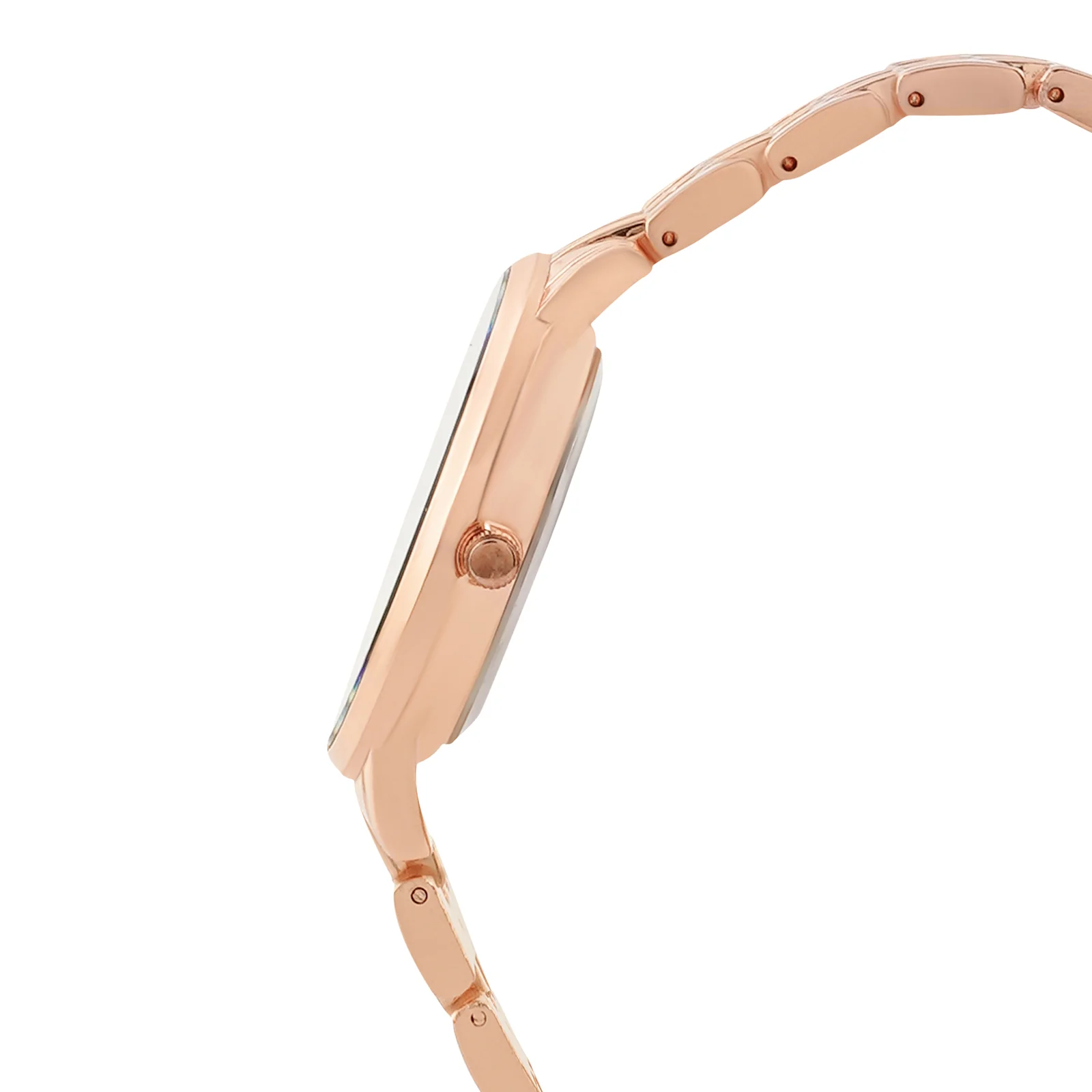 Mini Nebula Black Medium Dial Rose Gold Linked Chain Strap Women's Watch - Image 5